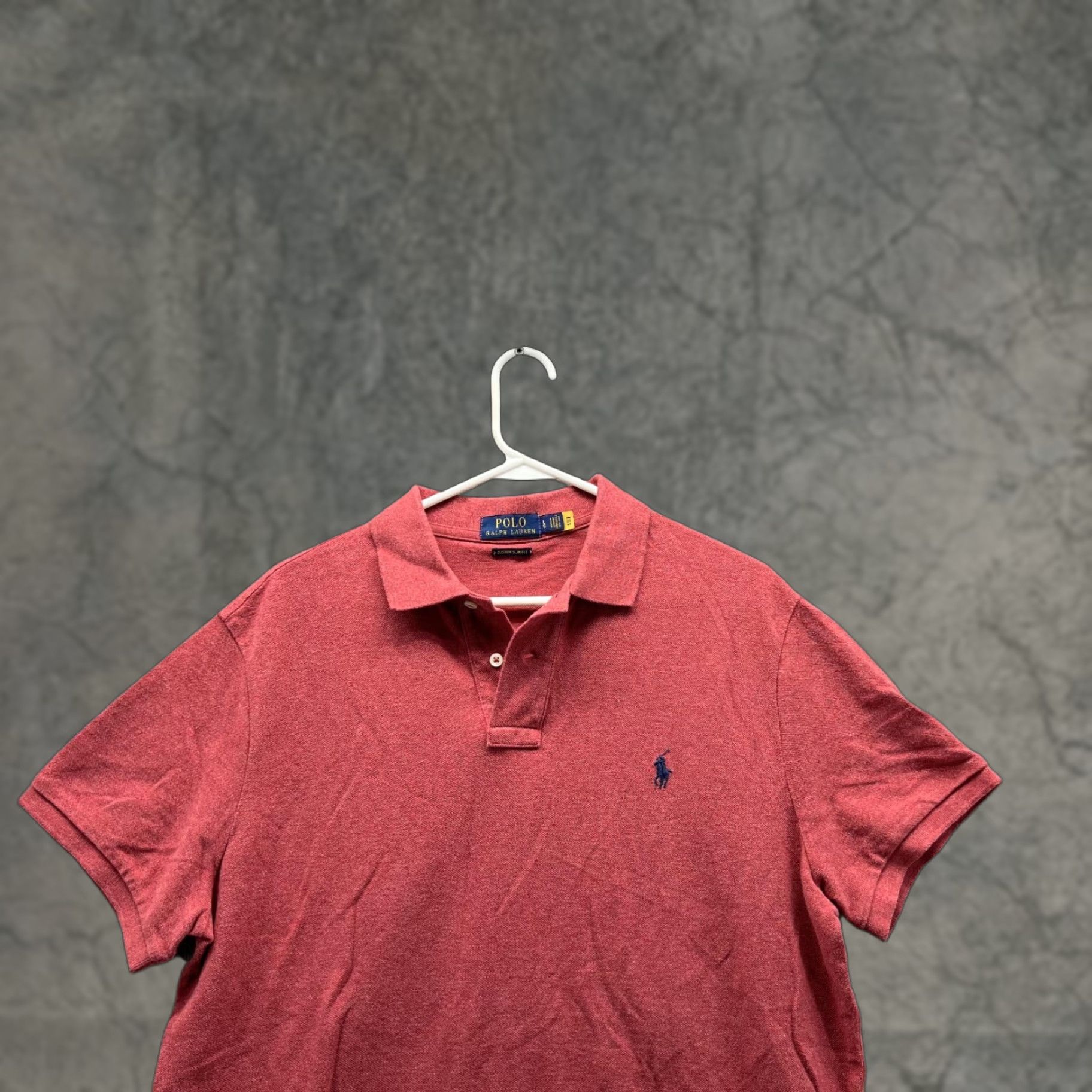 Polo Ralph Lauren Ralph Lauren Polo Shirt Men Large Pink Salmon Custom Slim Casual Preppy Pony Shirt Size US L / EU 52-54 / 3 - 1 Thumbnail