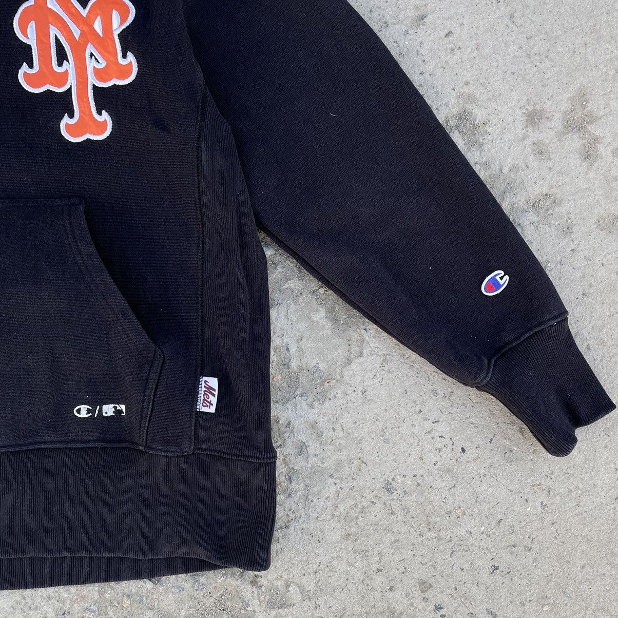 Champion × Vintage Vintage Hoodie Champion Baseball Mets Y2K Cotton USA 00s Size US L / EU 52-54 / 3 - 3 Thumbnail