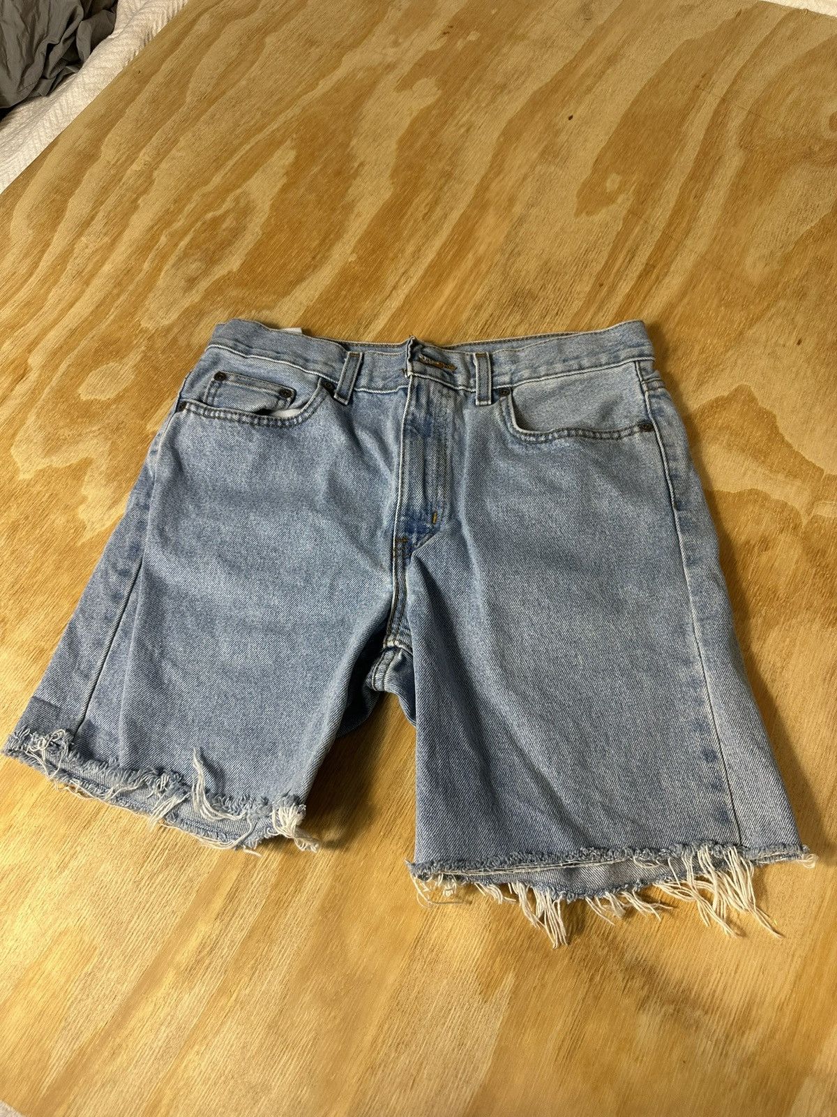 Other Vintage Raw Hem Denim Shorts Light Wash Cutoff Size 30 Jorts Size US 30 / EU 46 - 2 Thumbnail