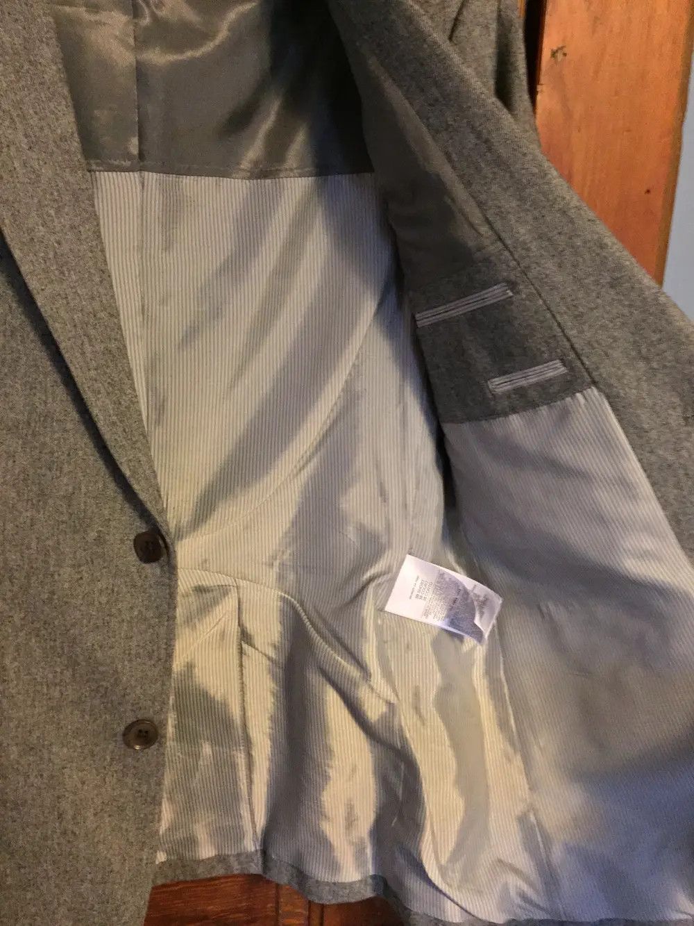 Banana Republic Banana Republic Grey Cotton Blazer 38S Size 38S - 3 Thumbnail