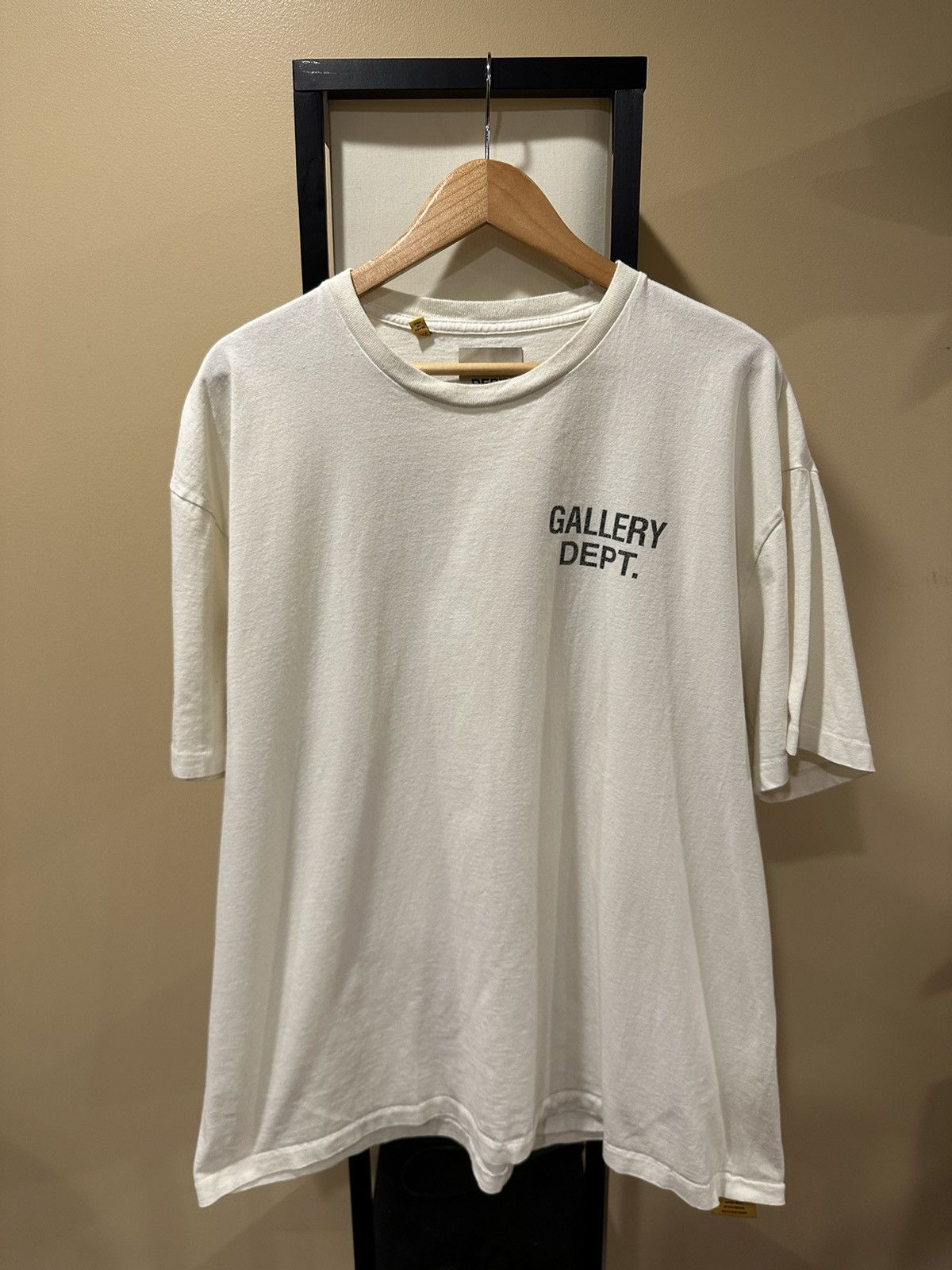 image of Gallery Dept White Vintage Logo Hollywood Ss Tee, Men's (Size 2XL)