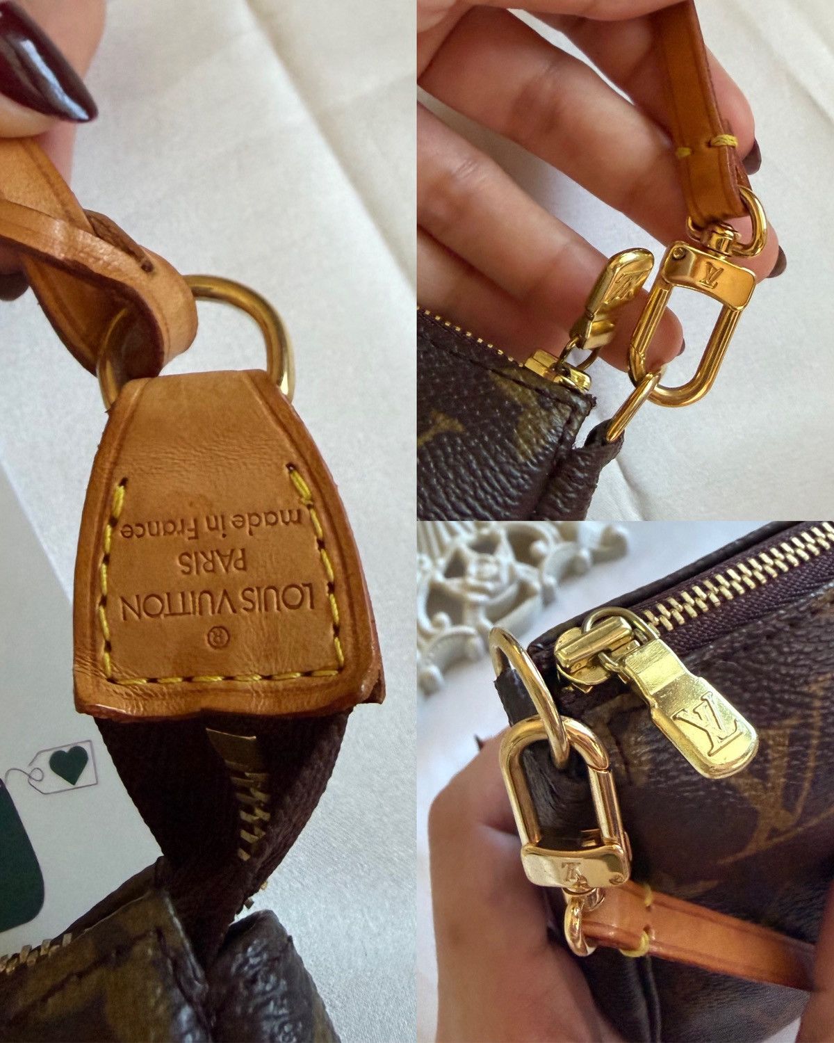 Louis Vuitton Authentic LOUIS VUITTON Pochette Brown Canvas Shoulder Bag Size ONE SIZE - 10 Thumbnail
