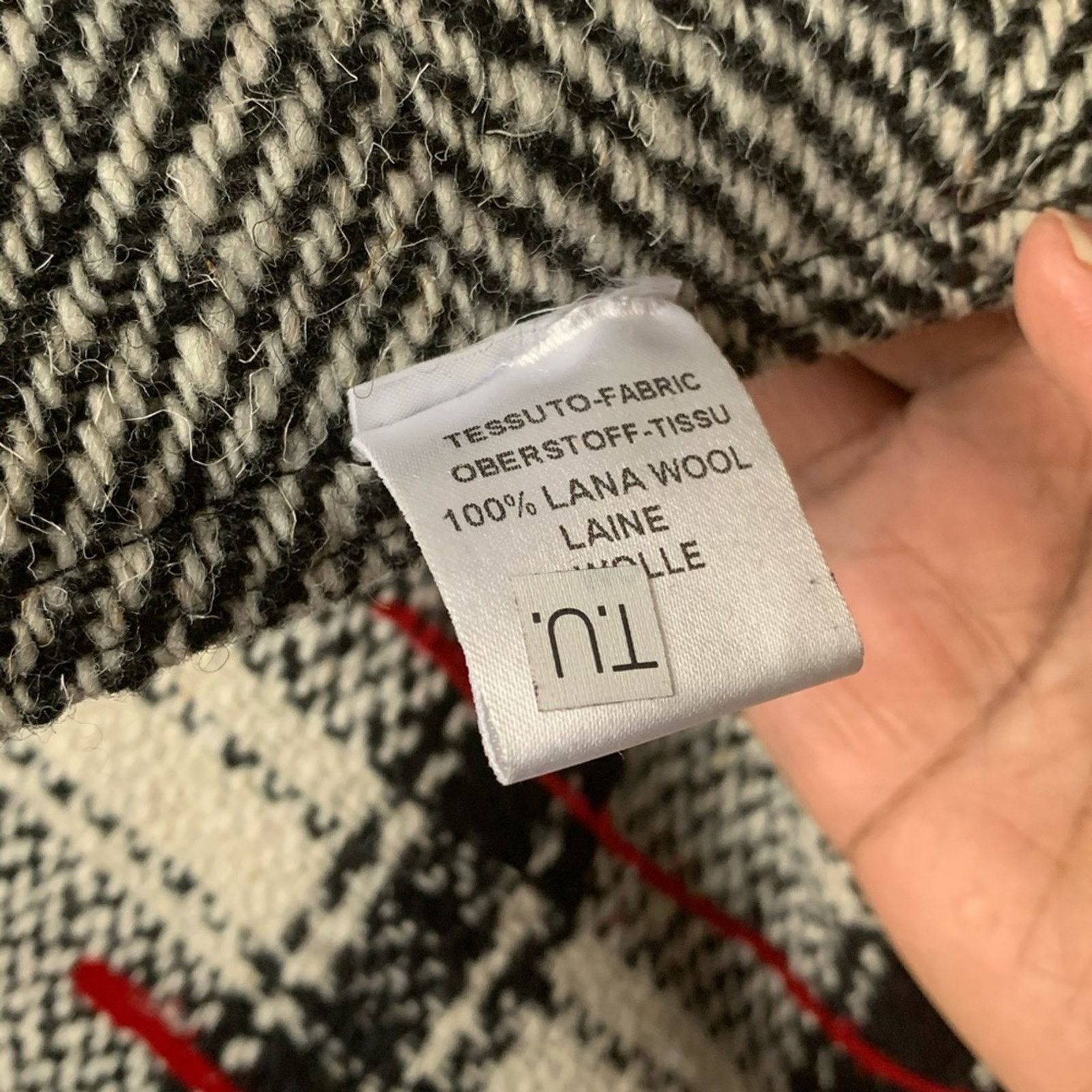 Ermanno Gallamini Ermanno Gallamini Hooded Wool Blanket Cape Poncho Check Size ONE SIZE - 7 Thumbnail