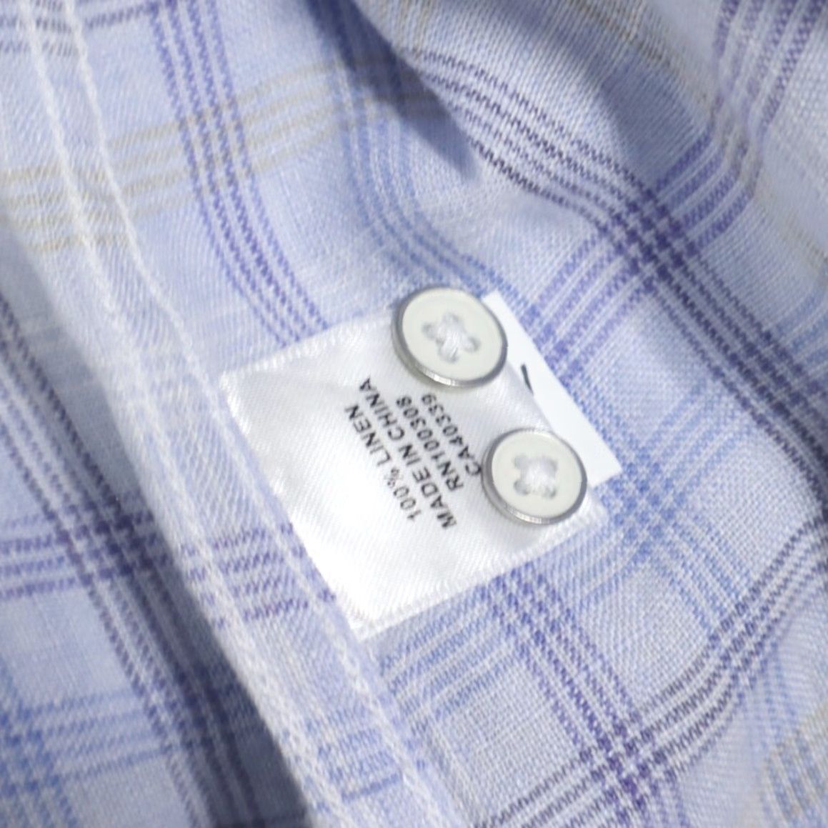 Peter Millar Peter Millar Beachwood Linen Plaid Button Down Shirt Lavender Men's M Size US M / EU 48-50 / 2 - 6 Thumbnail