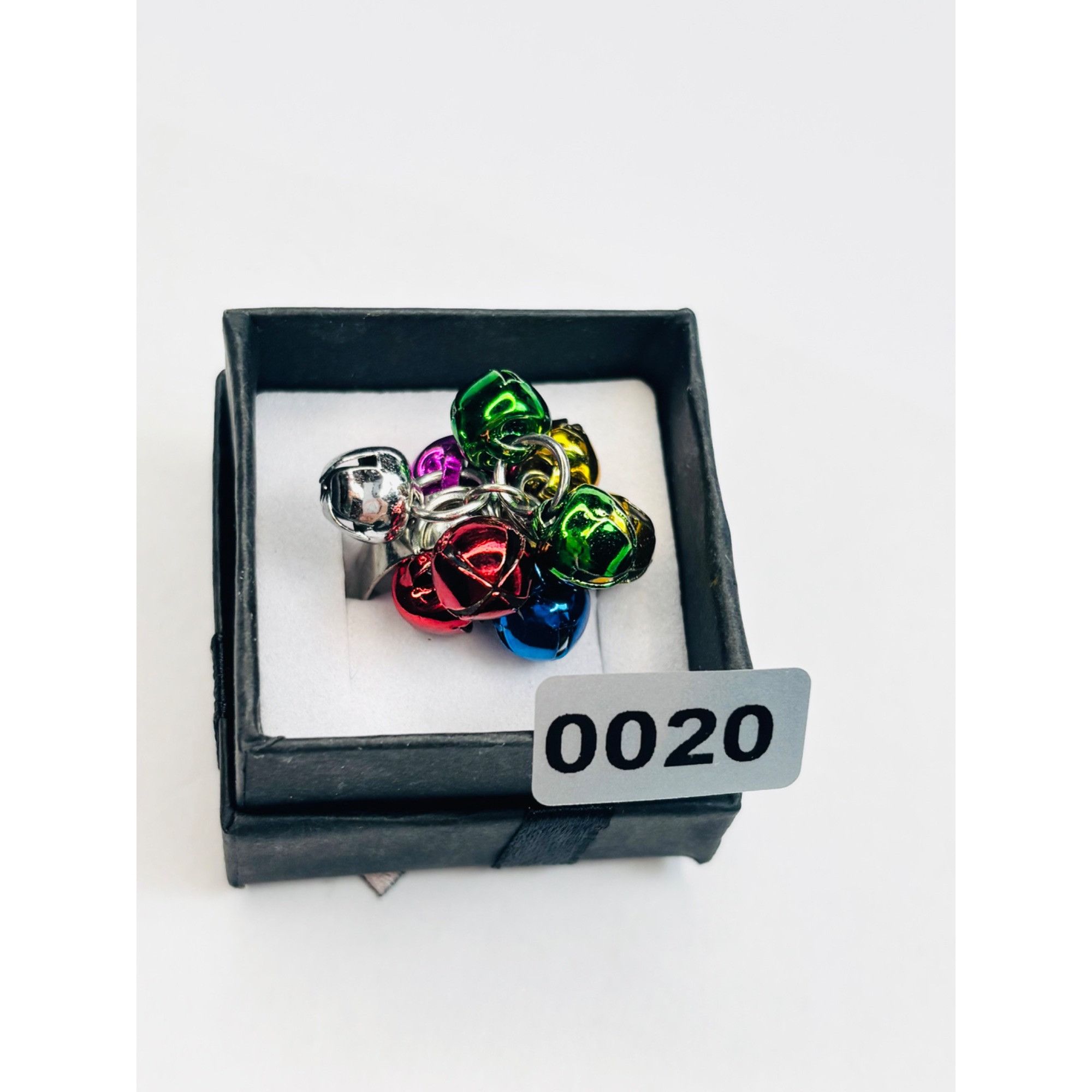 Other Jingle Bell Adjustable Silver-Tone Ring With Multicolor Bell Size ONE SIZE - 4 Thumbnail