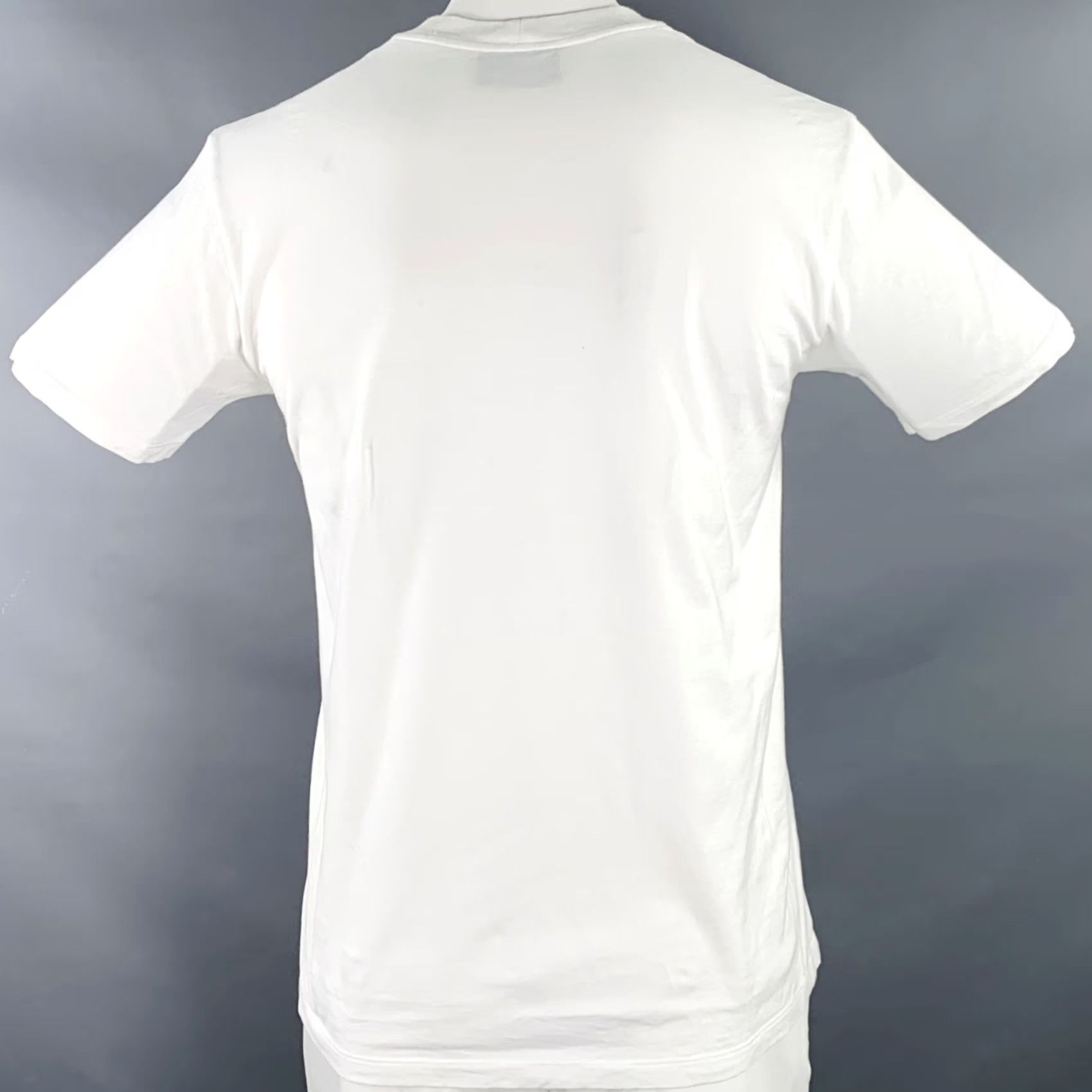 Yves Saint Laurent YVES SAINT LAURENT T-Shirt XL White Black Print One Pocket Mens Size US XL / EU 56 / 4 - 4 Thumbnail