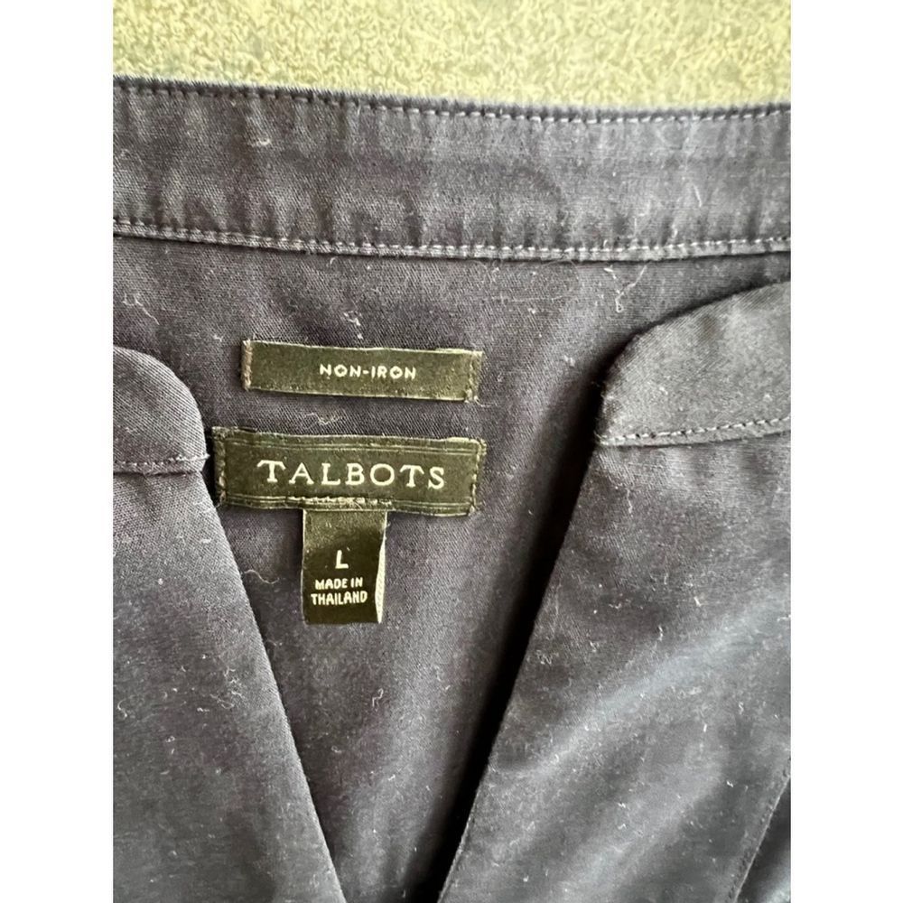 Robert Talbott Talbots dress navy blue blouse size L Size L / US 10 / IT 46 - 3 Thumbnail