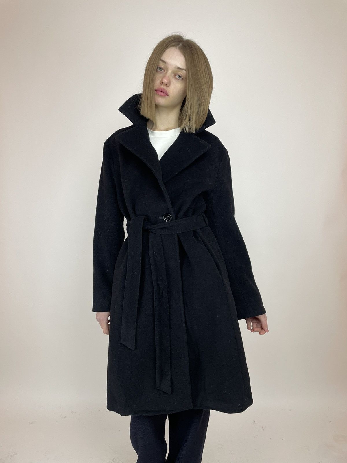 Cinzia Rocca CINZIA ROCCA Wool/Cashmere Belted coat Womens size US 10 Size L / US 10 / IT 46 - 1 Thumbnail