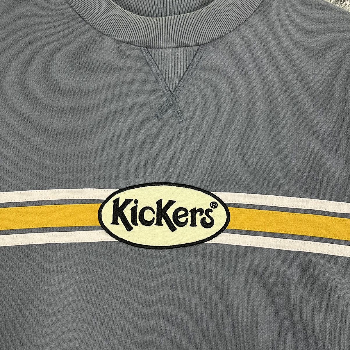 Kickers × Vintage Vintage Kickers Yellow/White basic Striped Sweatshirt Size US M / EU 48-50 / 2 - 5 Thumbnail