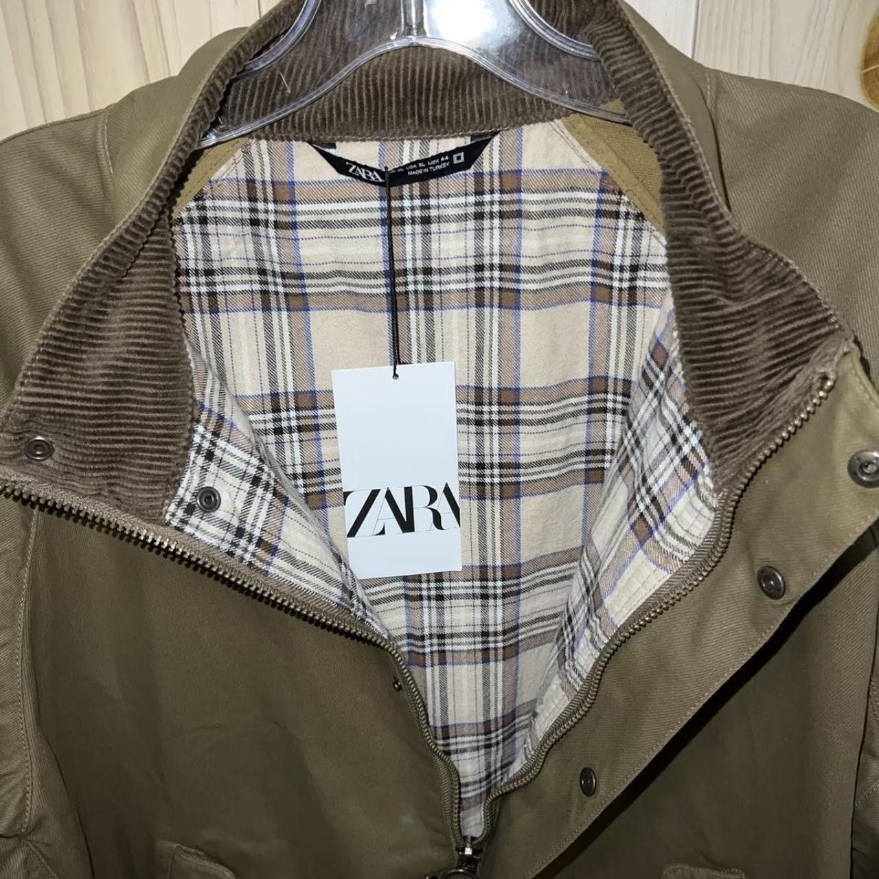 Zara Zara khaki zip jacket Size US XL / EU 56 / 4 - 3 Thumbnail