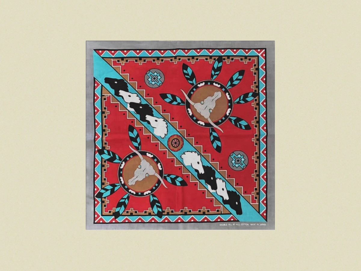 RRL Ralph Lauren RRL Vintage Rodeo Cowboy Bandanna COTTON Scarf handkerchief Size ONE SIZE - 1 Thumbnail