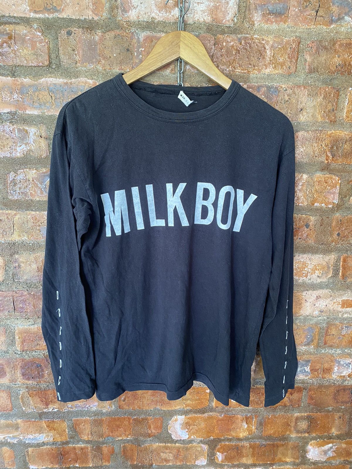 Japanese Brand 1990s MILK BOY spell Out Multi hole button sleeve Size US M / EU 48-50 / 2 - 2 Thumbnail