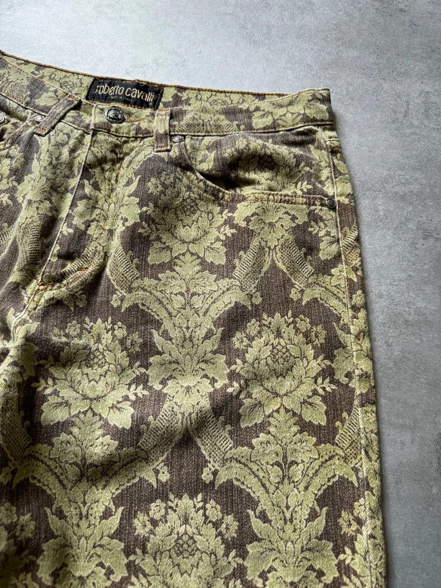 Designer × Roberto Cavalli × Vintage 1990s Roberto Cavalli Green Arabic Mozaic Pants Size US 32 / EU 48 - 7 Thumbnail