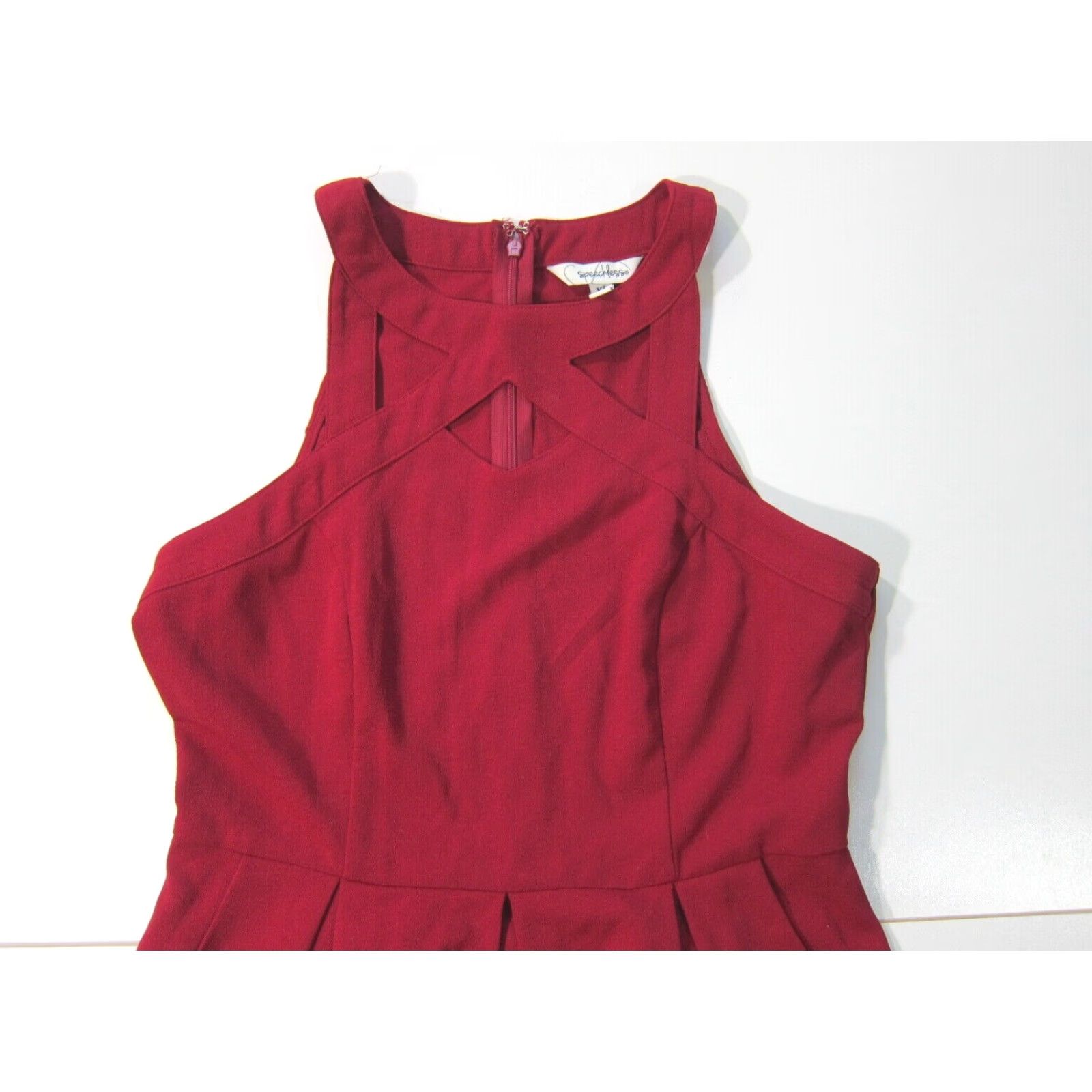 Vintage NWT Speechless Red Sleeveless Tank Dress Drop Waist High Neck Pocket XL Size XL / US 12-14 / IT 48-50 - 5 Thumbnail