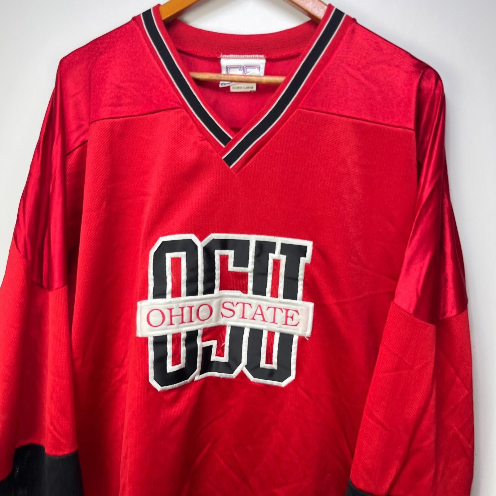 Designer Vintage 90s Ohio State Buckeyes Hockey Jersey XL Size ONE SIZE - 2 Thumbnail