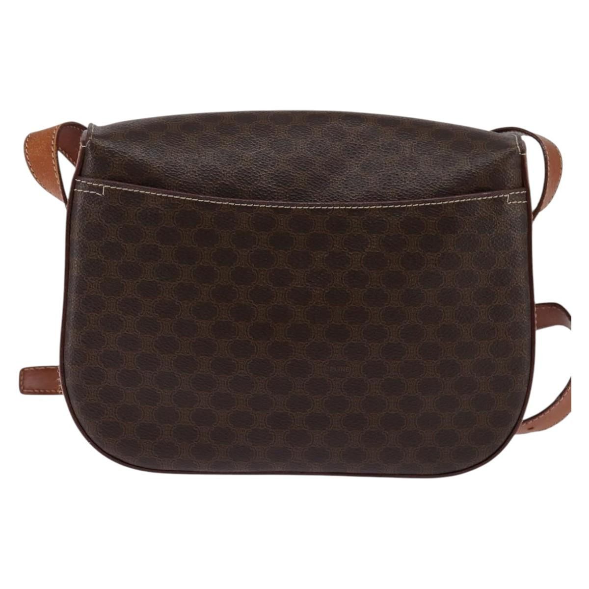 Celine CELINE Macadam Canvas Shoulder Bag Pvc Leather Brown Gold Size ONE SIZE - 3 Thumbnail