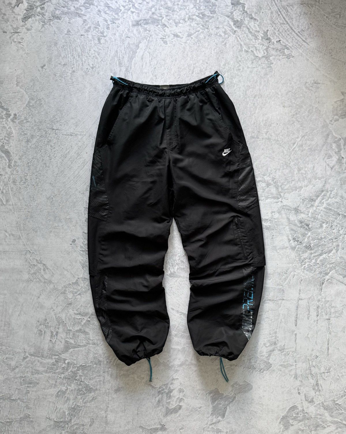 00'S Nike Nylon Pants Shaka Shaka Pants Men's XL Nylon navy blue type Vintage Second Hand main image 0
