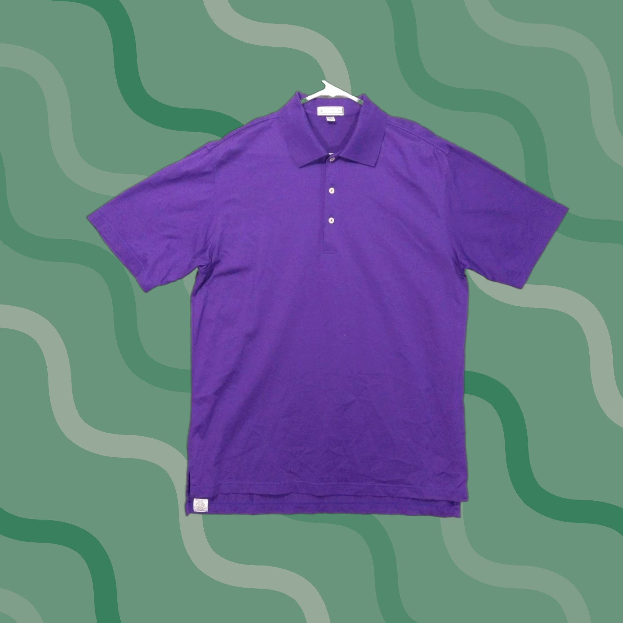 Peter Millar Peter Millar Shirt Mens Large Purple Short Sleeve Polo Cotton Vintage Size US L / EU 52-54 / 3 - 1 Thumbnail