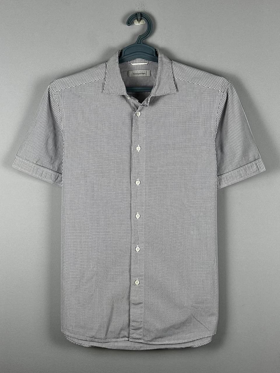 Ermenegildo Zegna Ermenegildo Zegna Luxury Plaid Short Sleeve Shirt Size US L / EU 52-54 / 3 - 2 Thumbnail
