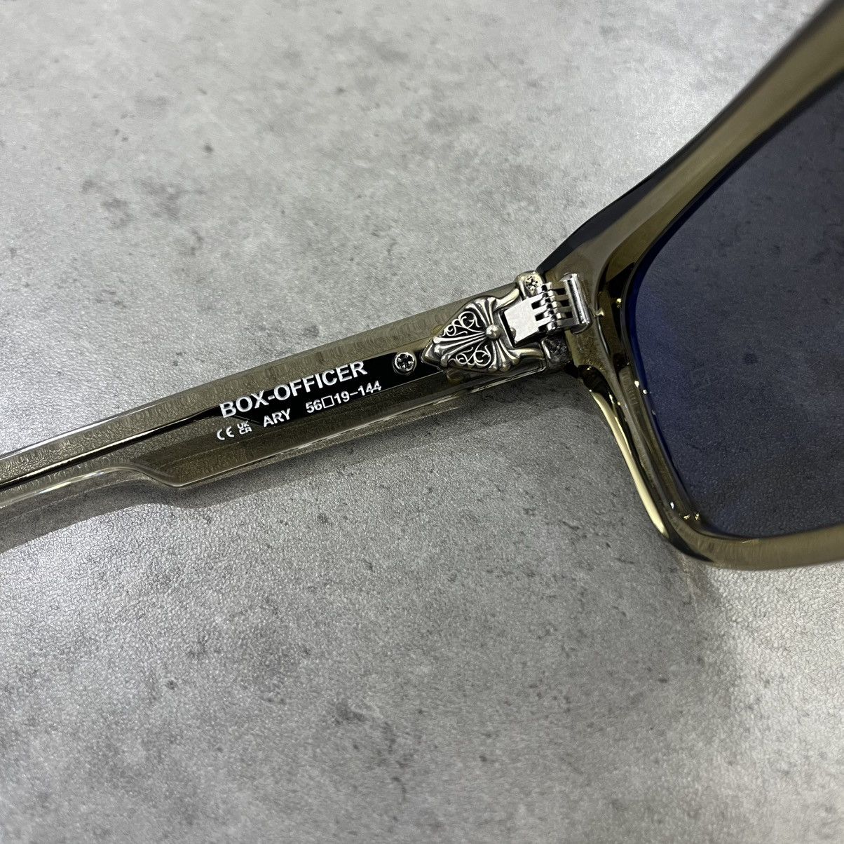 Chrome Hearts Chrome Hearts BOX-OFFICER Olive Green Sunglasses Size ONE SIZE - 6 Thumbnail