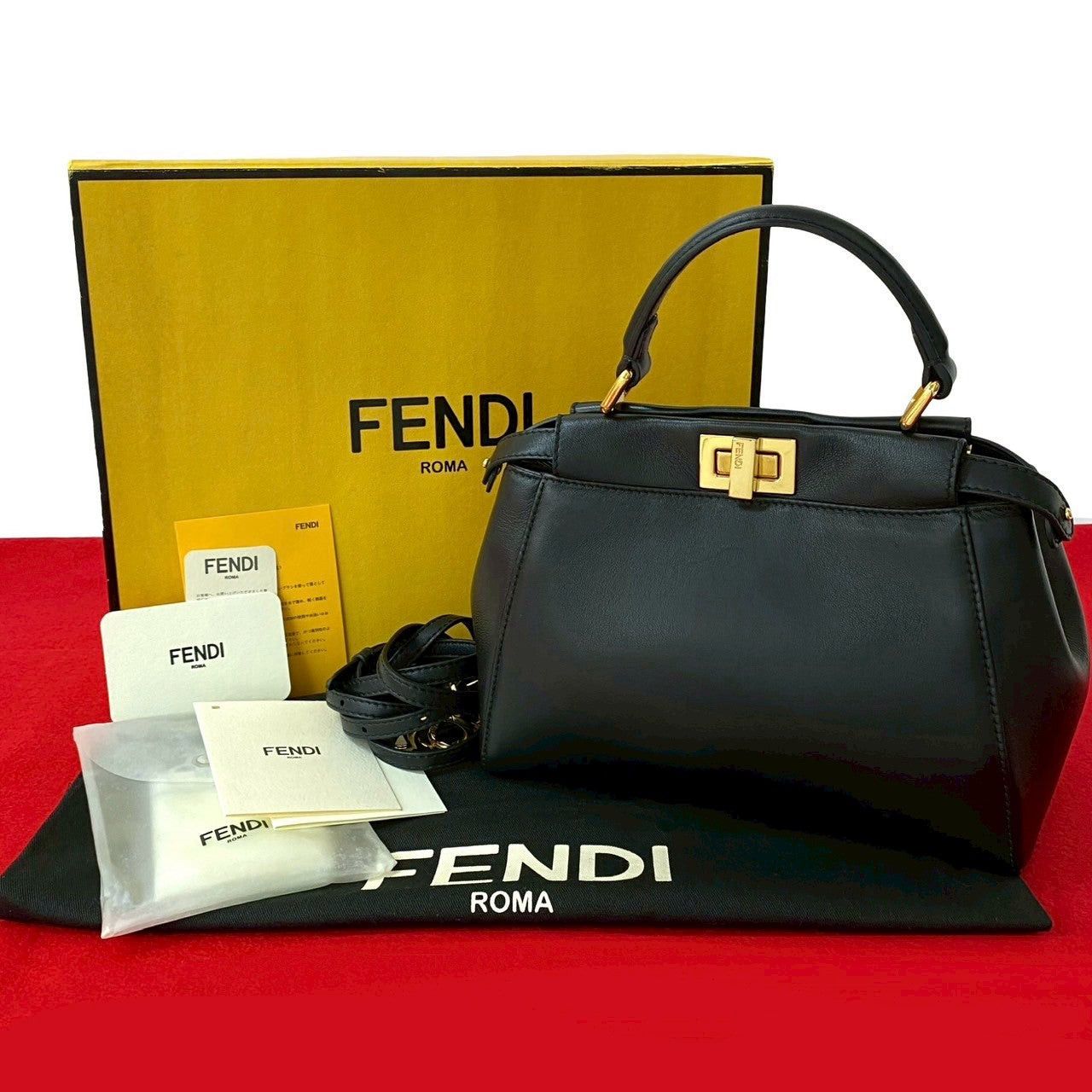 Fendi Fendi Shoulder Bag Black Leather Size ONE SIZE - 1 Thumbnail