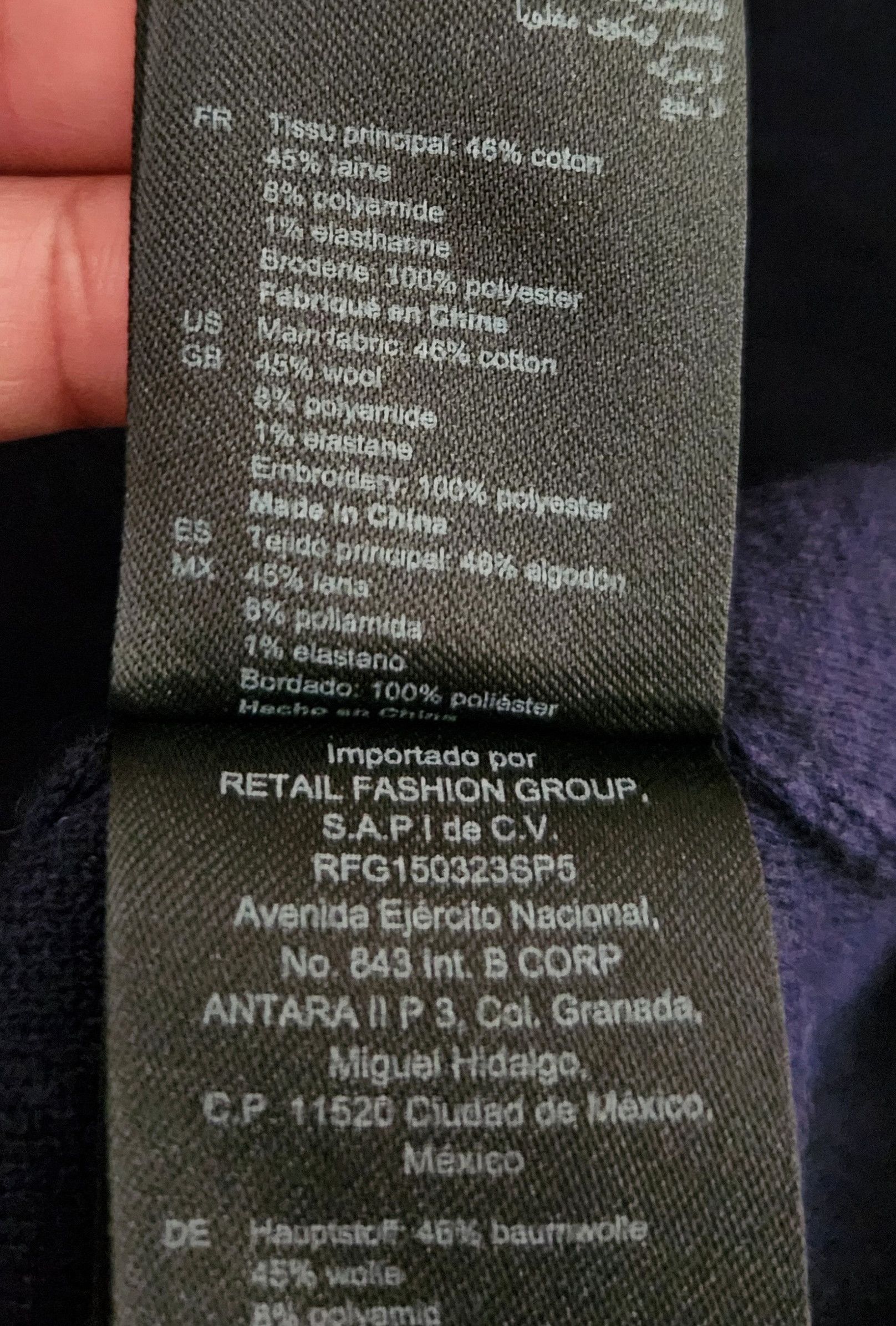 Sandro Sandro Wool & Cotton Blend Cardigan Navy Blue Embroidered Size US L / EU 52-54 / 3 - 8 Thumbnail