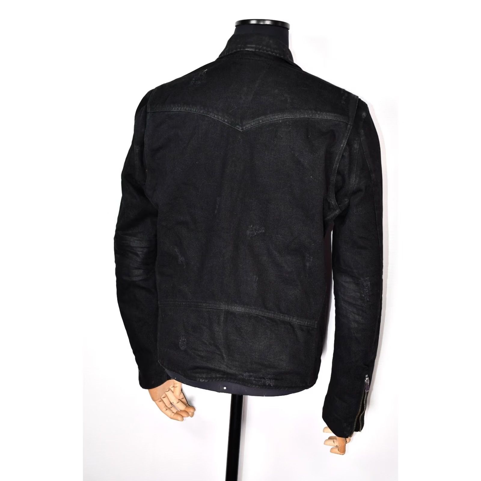 The Kooples The Kooples Jacket Biker Cotton Black L Mens Size US 33 - 4 Thumbnail