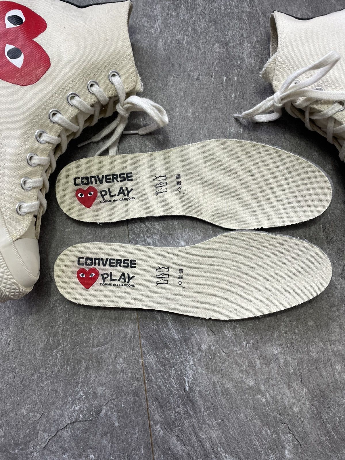Comme des Garcons PLAY × Converse Comme Des Garçons x Converse High Top CDG Sneakers Shoes Size US 7.5 / EU 40-41 - 9 Thumbnail
