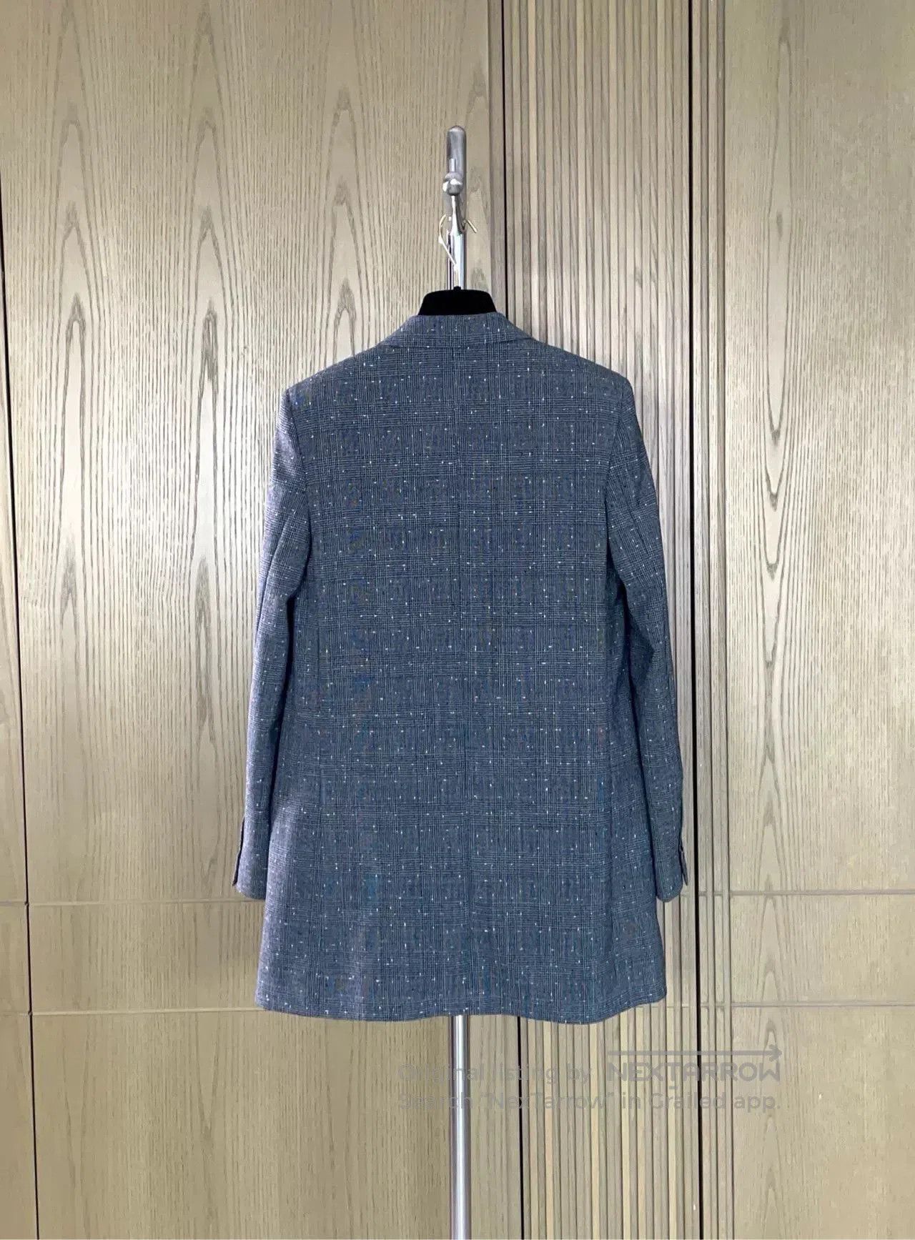Saint Laurent Paris SAINT LAURENT Gray Check Wool Blazer. Size XXS / US 00 / IT 34 - 2 Thumbnail