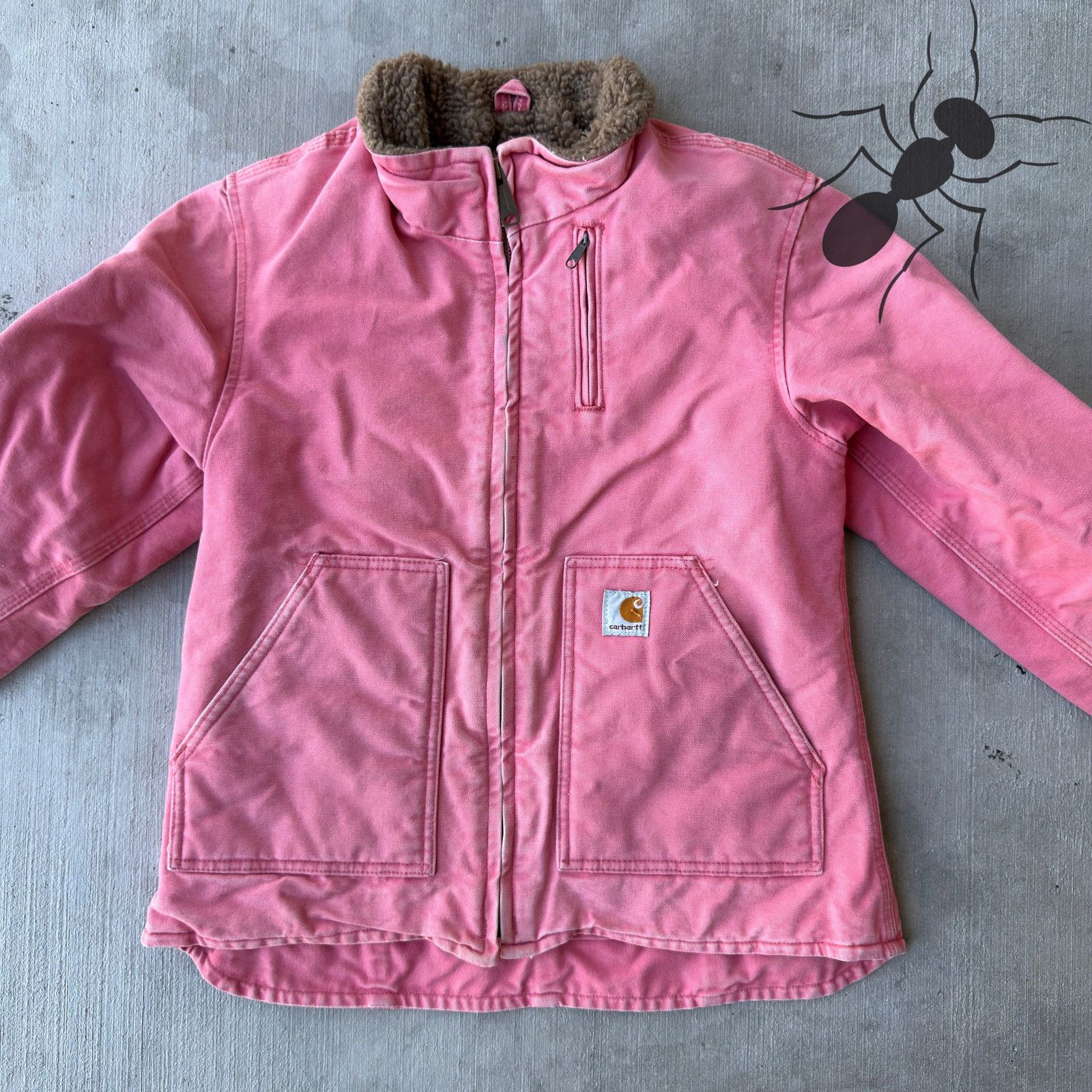 Carhartt × Vintage Carhartt WOMENS WJ022 SBT pink arctic work wear jacket Size US S / EU 44-46 / 1 - 3 Thumbnail