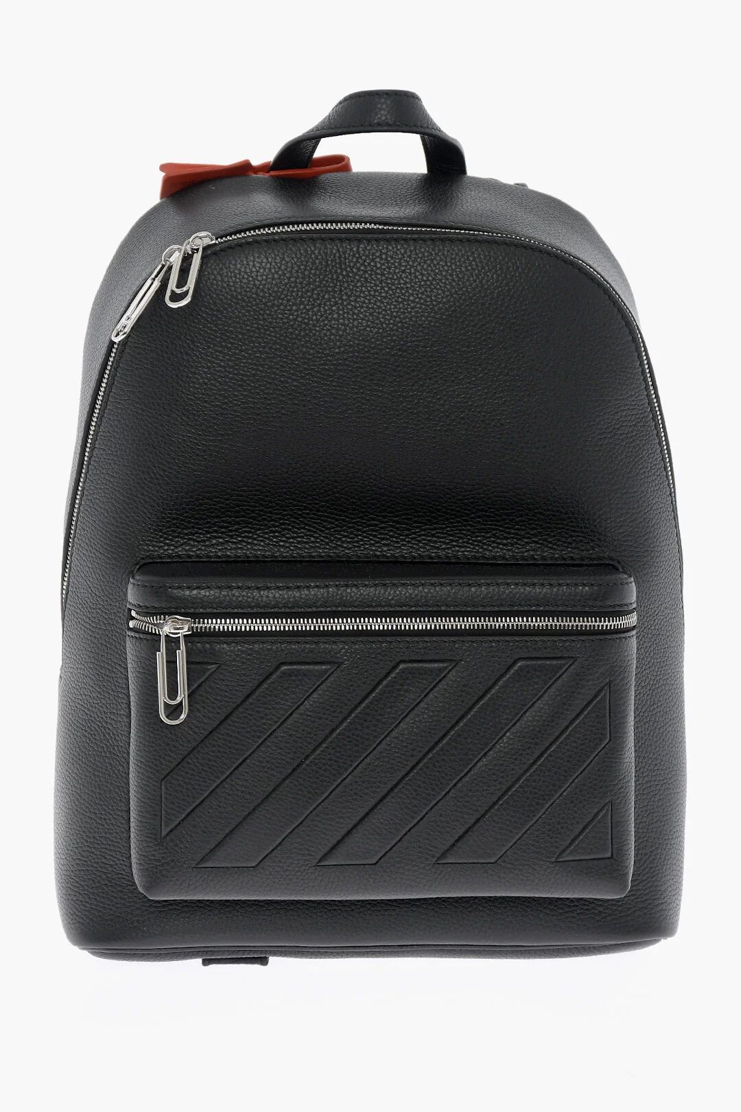Off-White og1mm0426 Size: OS / Hammered Leather Backpack in Black Size ONE SIZE - 1 Thumbnail