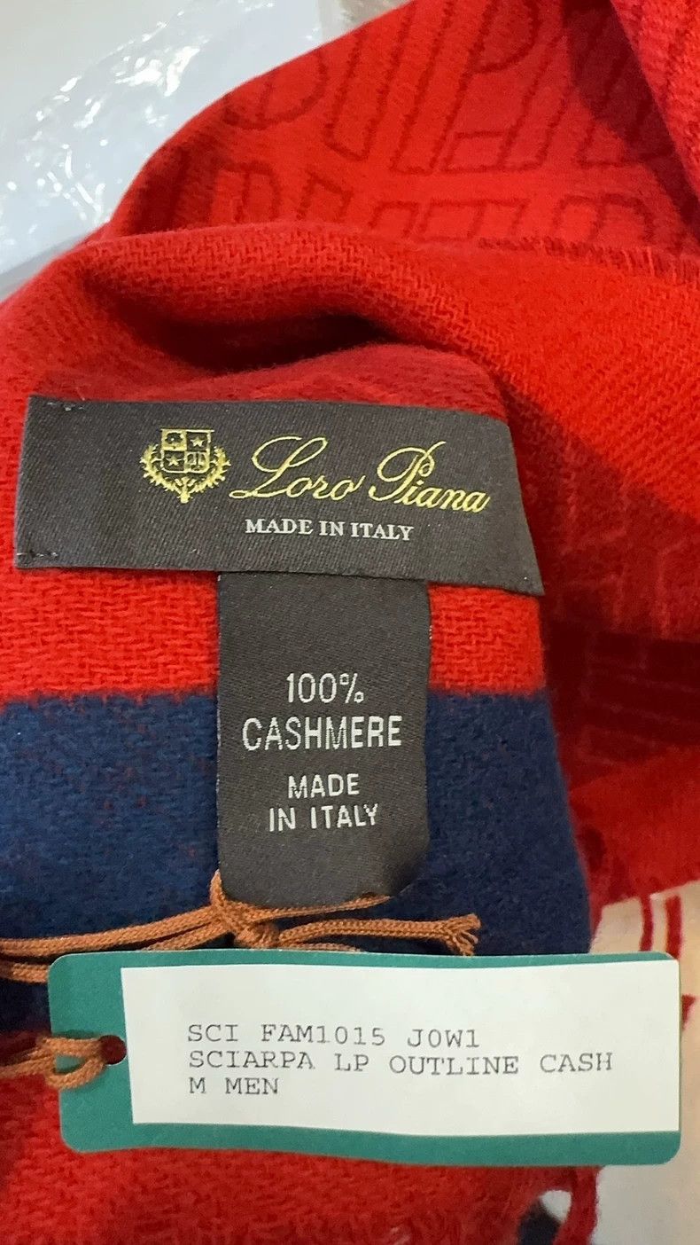 Loro Piana LORO PIANA Red scarf Size ONE SIZE - 2 Thumbnail
