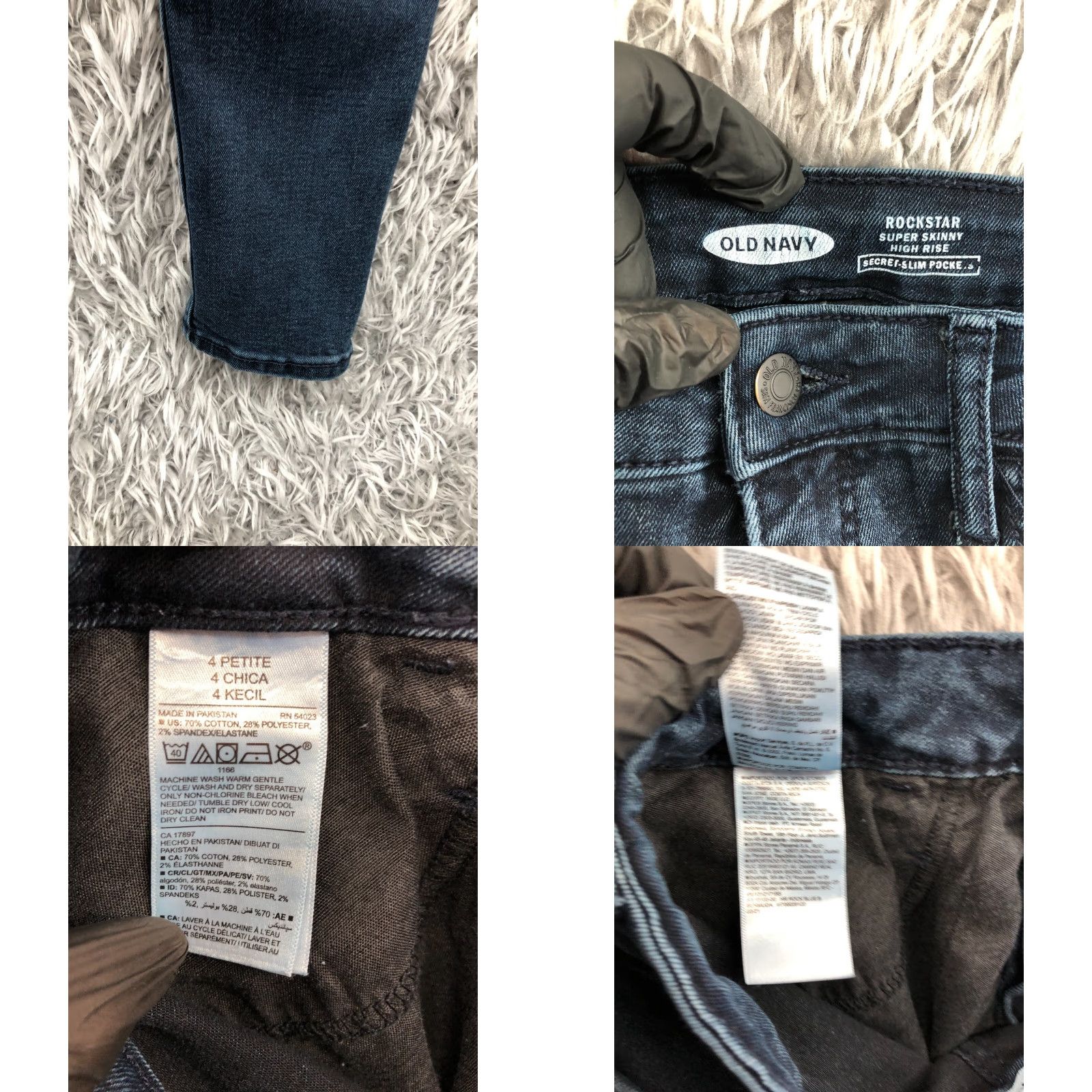 Old Navy Old Navy Jeans Womens Petite High Rise Super Skinny Blue size 4 Dark Wash Denim 5-Pocket Modern Classic Jeans Womens Size 27" / US 4 / IT 40 - 8 Thumbnail