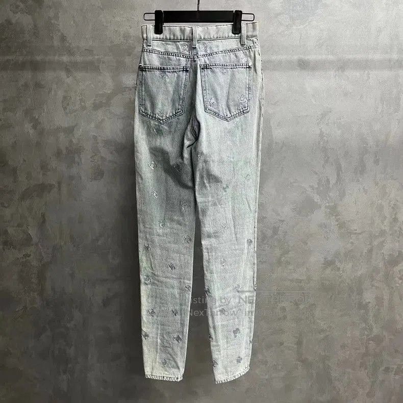 Chanel chanel blue sequined logo casual jeans. Size US 34 / EU 50 - 2 Thumbnail
