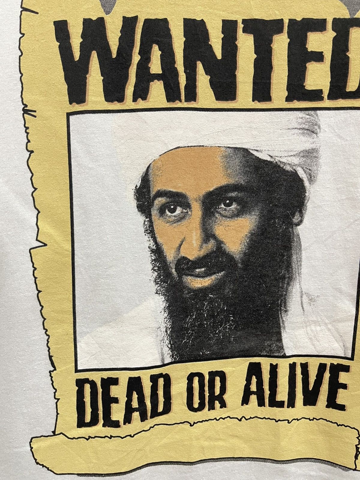 Vintage Vintage Y2K Osama Bin Laden " Wanted Dead Or Live "🔥🔥🔥 Size US XL / EU 56 / 4 - 6 Thumbnail