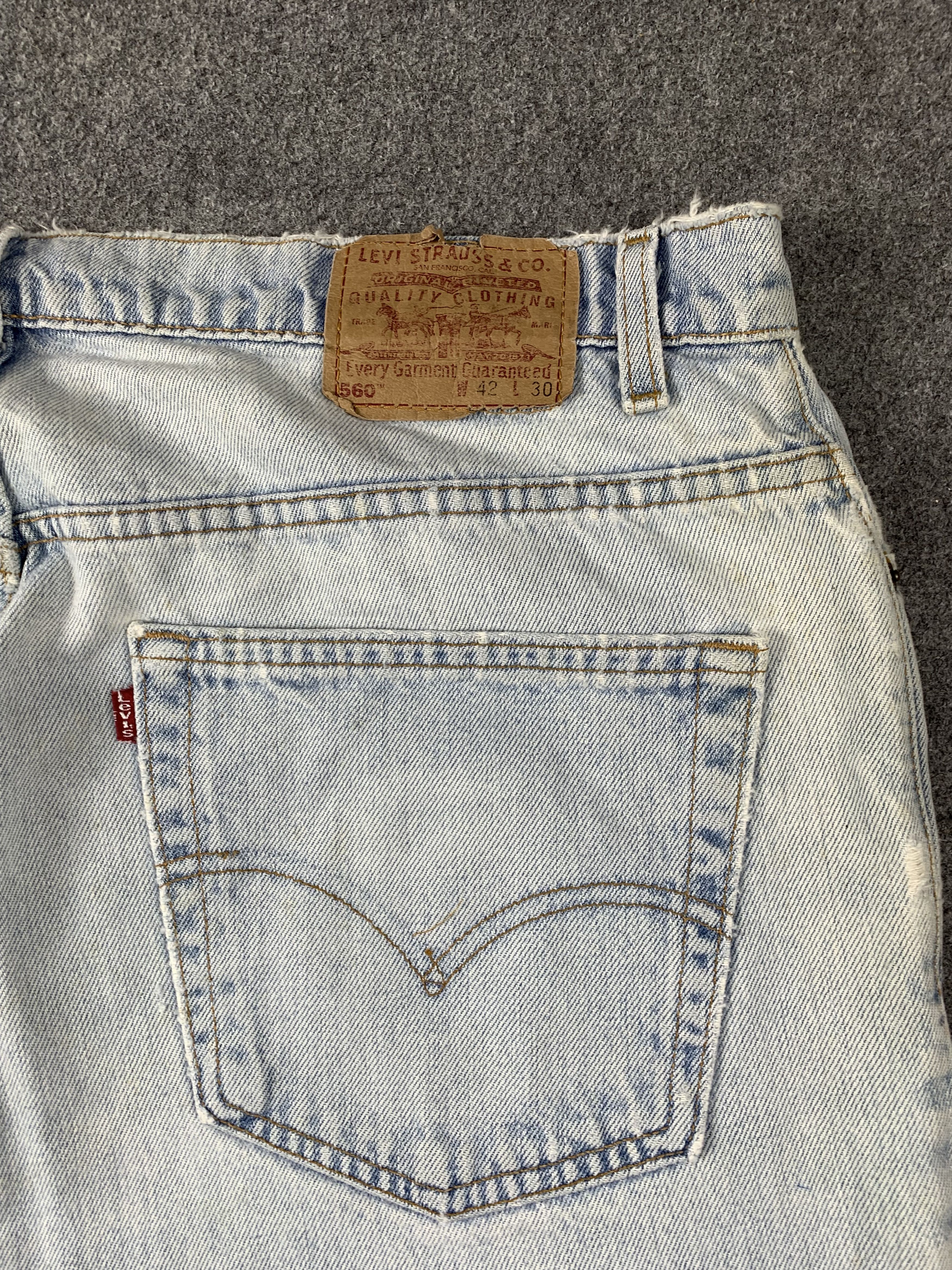 Levi's Vintage 90s Levis 560 Light Wash Jeans DP1995 Size US 40 / EU 56 - 9 Thumbnail