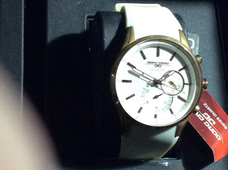 Designer Jorg Gray Men's Quartz Watch with Natural Leather Strap Size ONE SIZE - 4 Thumbnail