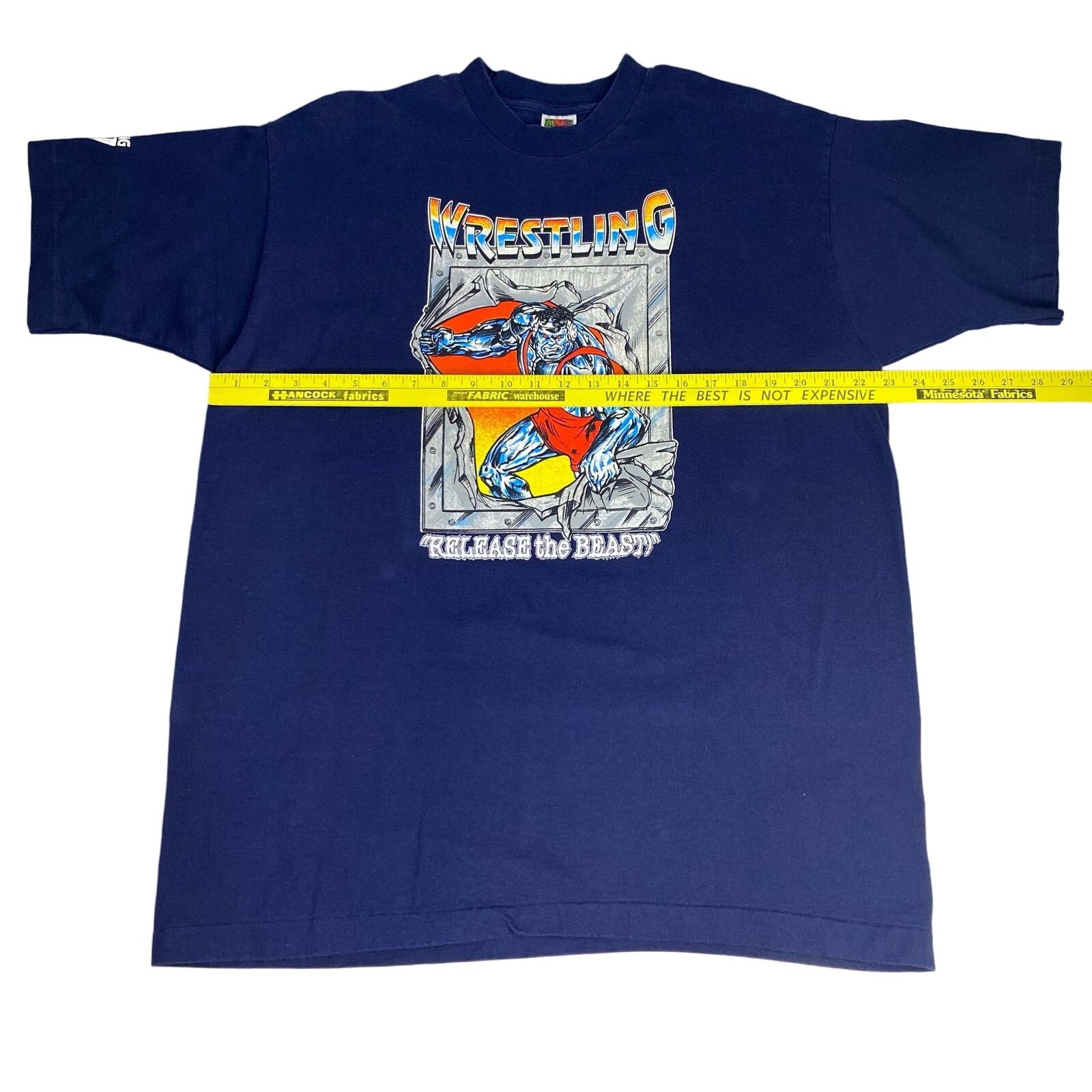 Vintage Wrestling Release The Beast T Shirt Vintage 90s Made In USA Size US XL / EU 56 / 4 - 10 Thumbnail