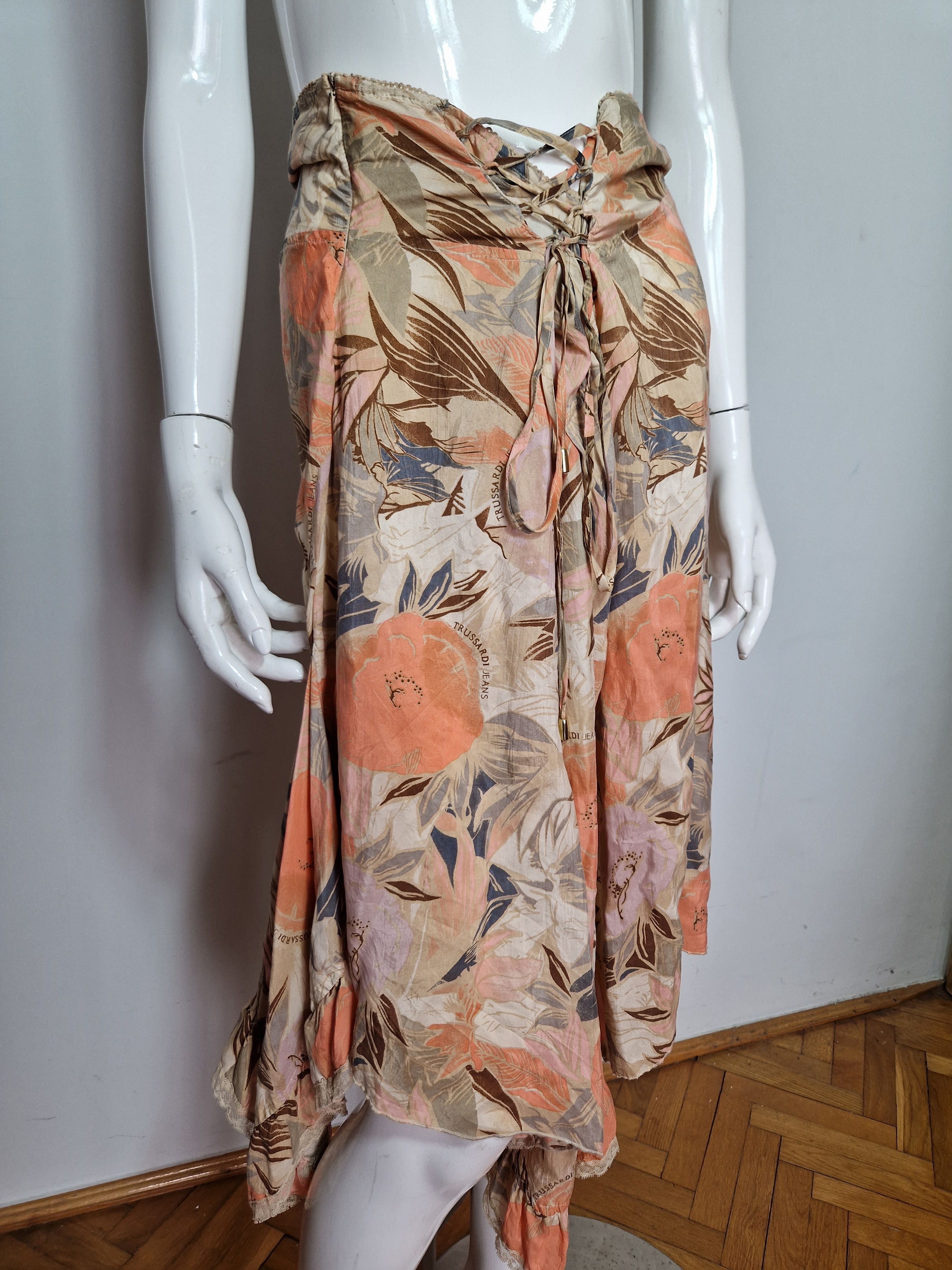 Japanese Brand × Vintage vintage amazing flared silk skirt avant garde japanese Size 26" / US 2 / IT 38 - 6 Thumbnail
