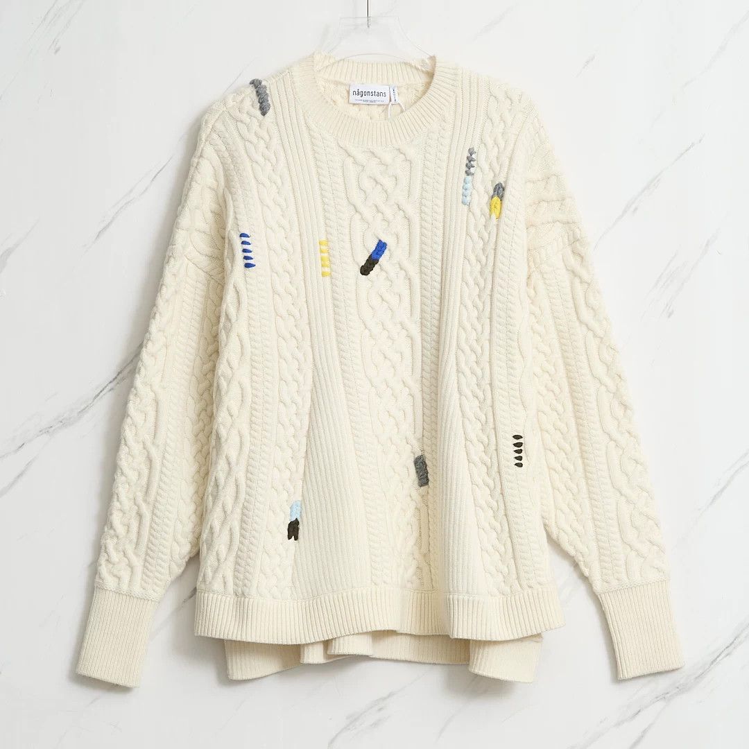 NANGA Nagonstans Women's Loose Cable Knit Sweater Size M / US 6-8 / IT 42-44 - 1 Thumbnail