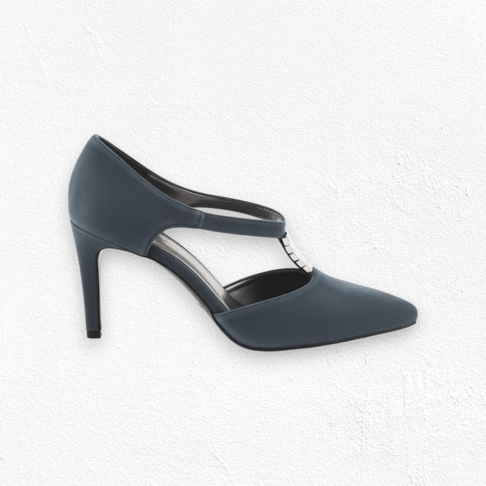 Vintage 80s Italian Navy Suede Heels Size 36 Size US 6 / IT 36 - 1 Thumbnail