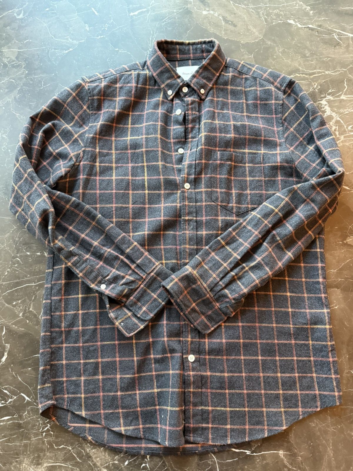 Steven Alan Steven Alan Flannel Button-Down Shirt — Size M | Charcoal Size US M / EU 48-50 / 2 - 1 Thumbnail
