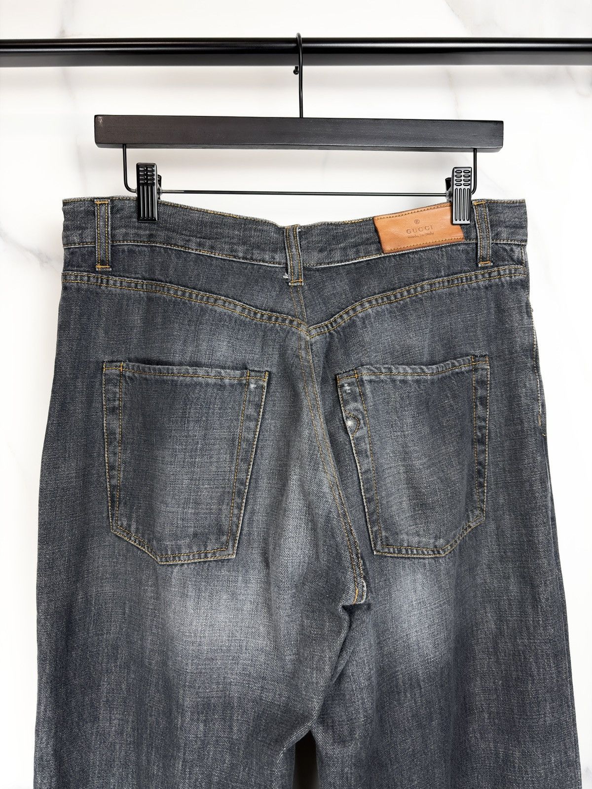 Gucci Gucci Tom Ford Vintage Baggy Bootcut Faded Gray Denim Jeans Size US 32 / EU 48 - 4 Thumbnail