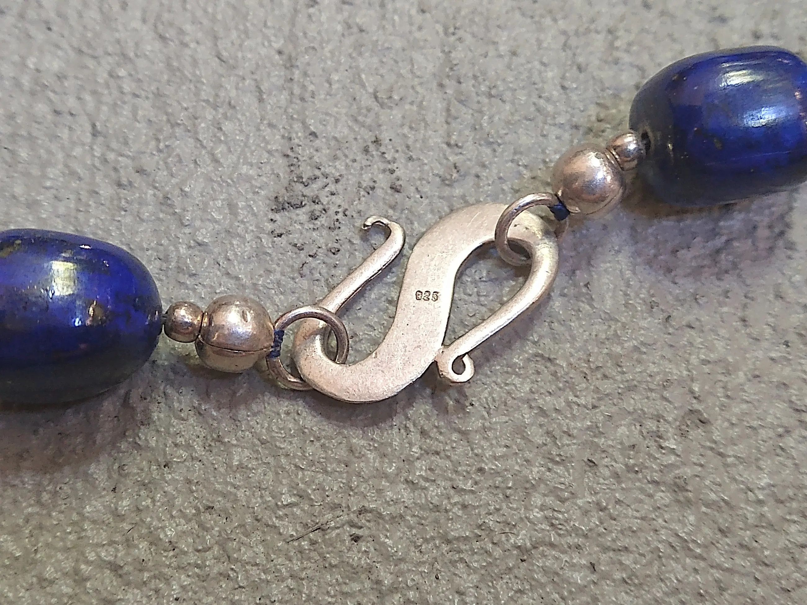 Jewelry Sterling Silver Necklace Fish Lapis Lazuli Size ONE SIZE - 12 Thumbnail