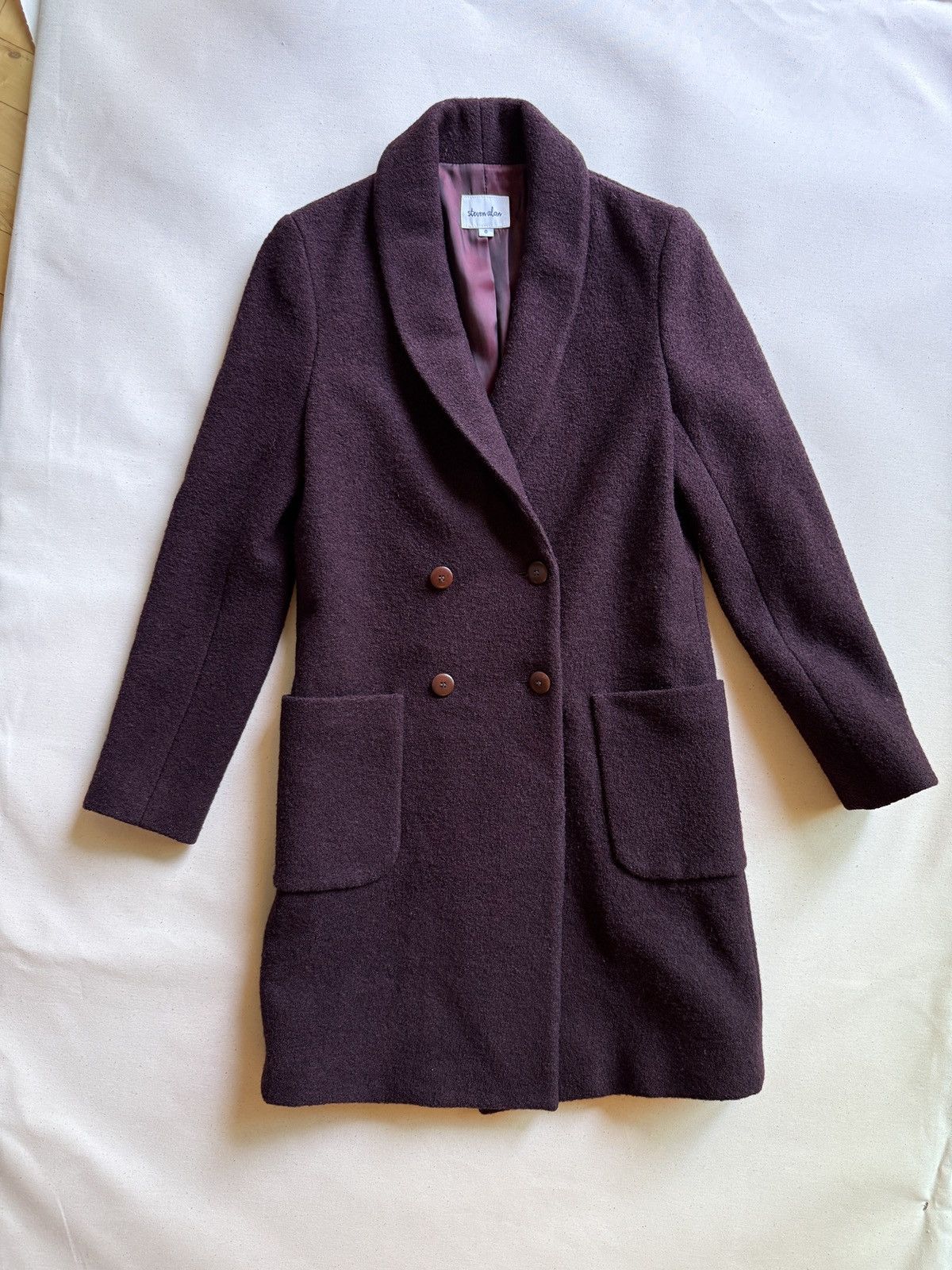 Steven Alan Marino wool double-breasted long coat Size XS / US 0-2 / IT 36-38 - 1 Thumbnail