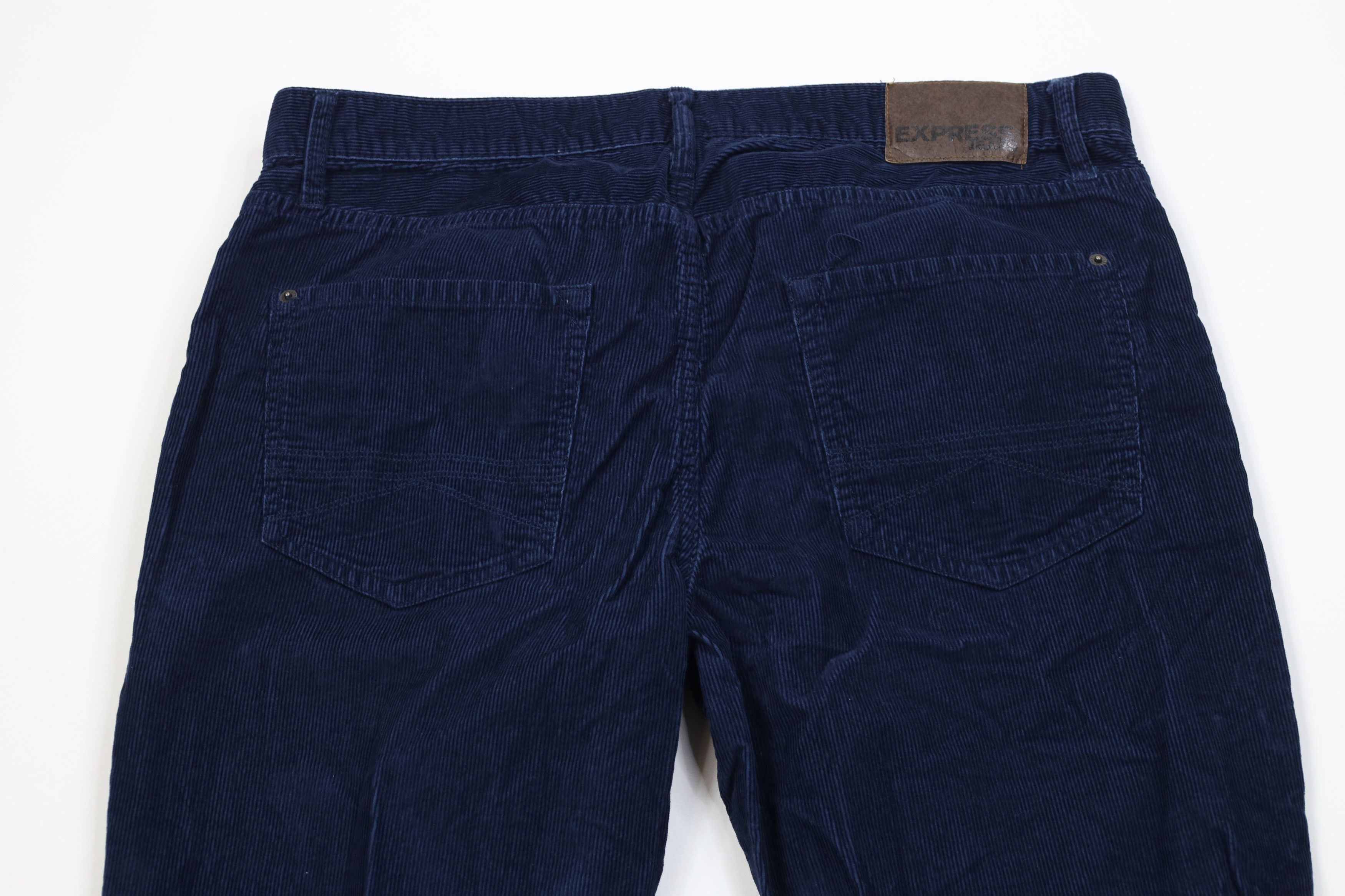 Express Express Faded Rocco Straight Leg Corduroy Chino Pants Blue Size US 36 / EU 52 - 10 Thumbnail