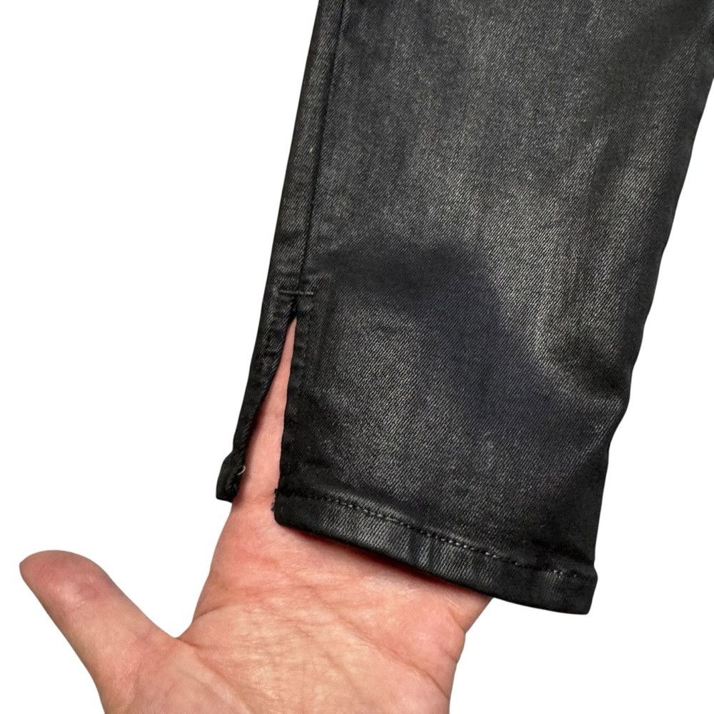 Frame Frame Jet Set Skinny Crop Slit Noir Coated Jeans Size 2 Size 26" / US 2 / IT 38 - 9 Thumbnail