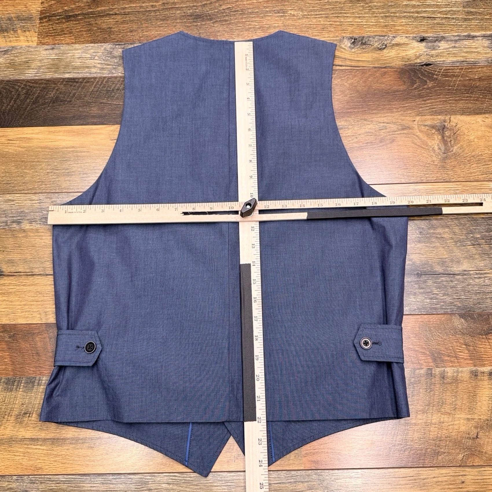 Johnston & Murphy Johnston & Murphy Vest Mens Small Blue Lapel Suit Vest Size 36R - 6 Thumbnail