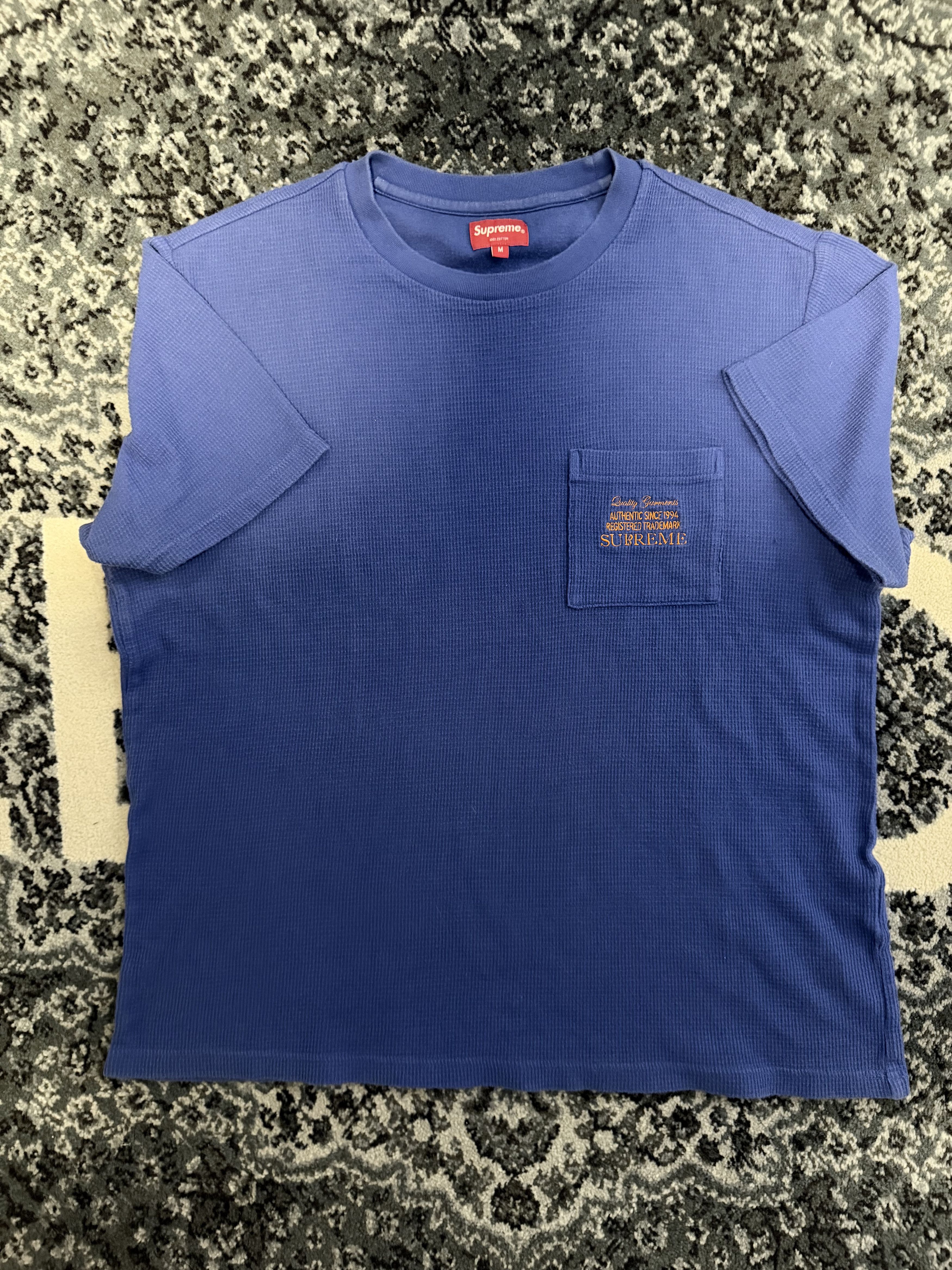 Supreme Supreme Waffle Pocket Tee FW19 Royal Medium Size US M / EU 48-50 / 2 - 1 Thumbnail