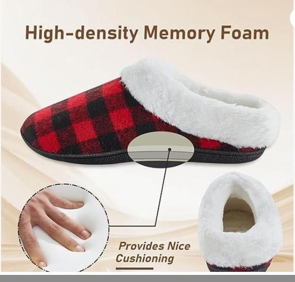 NBDN Nobrandedon Cotton Slippers Plush Lining&Collar, NonSlip SIZE 5 to 5 1/2 Size US 5 / IT 35 - 5 Thumbnail